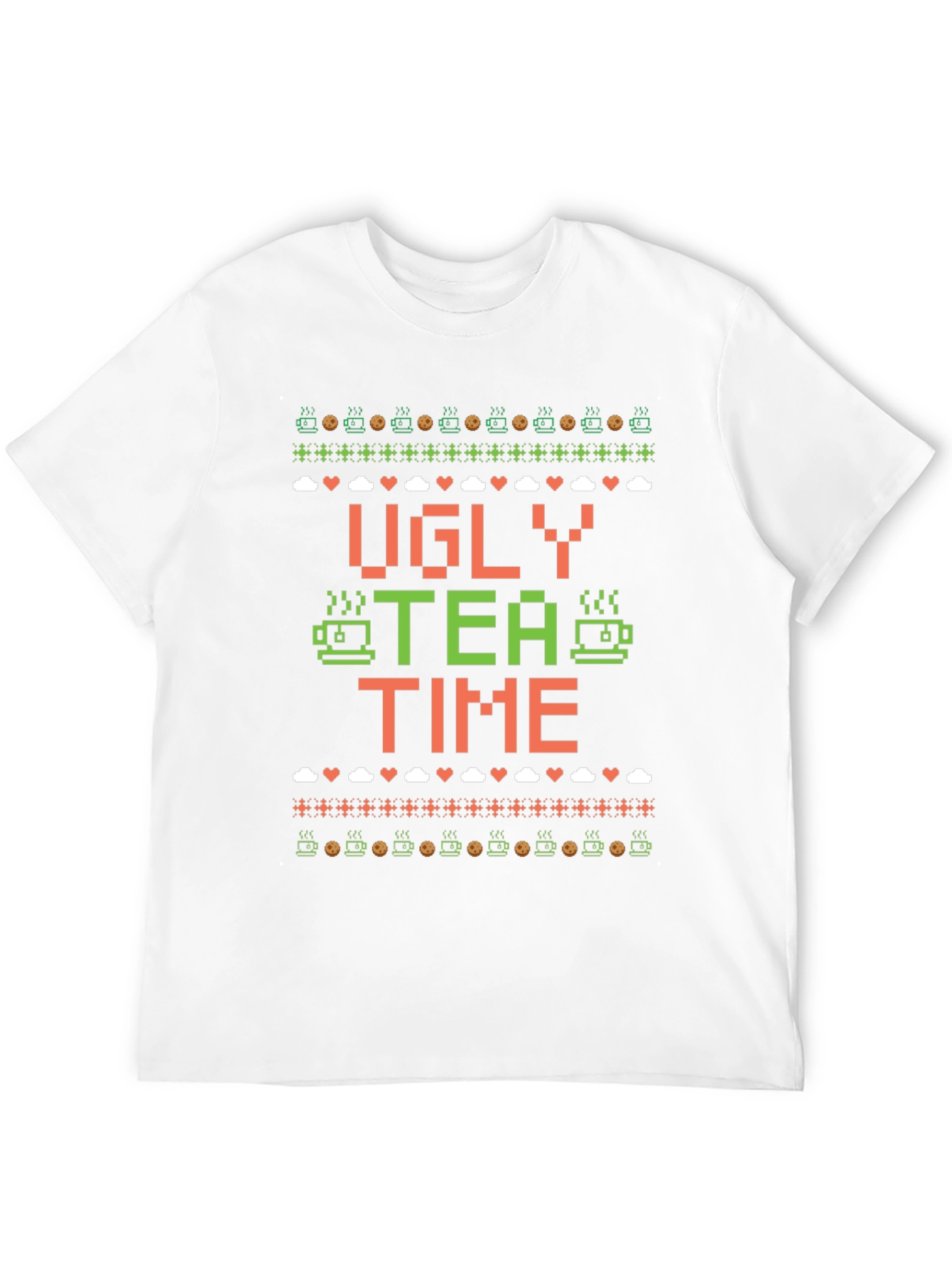Ugly Tea Time Graphic T-Shirt - Funny Holiday Tee