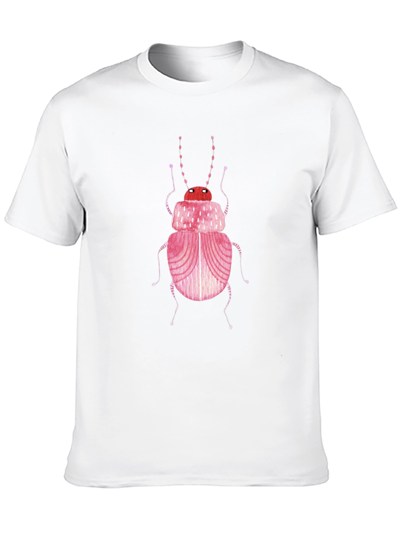 Pink Bug Graphic Tee - Unique Insect Design