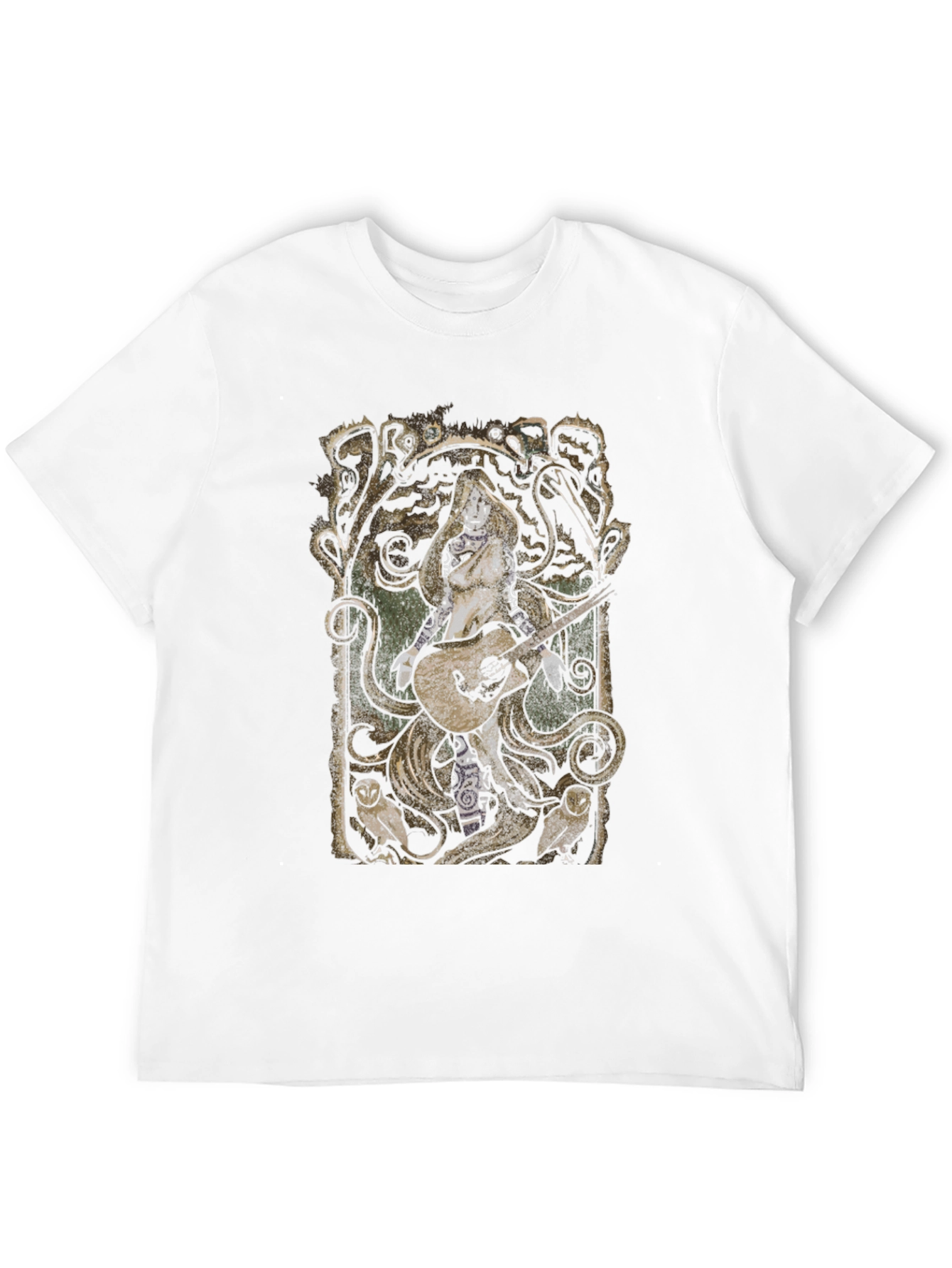 Guitar Goddess Black Graphic Tee