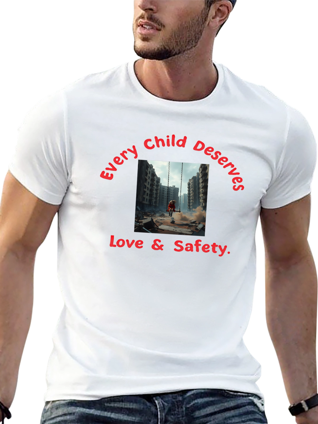 Every Child Deserves Love & Safety Black T-Shirt