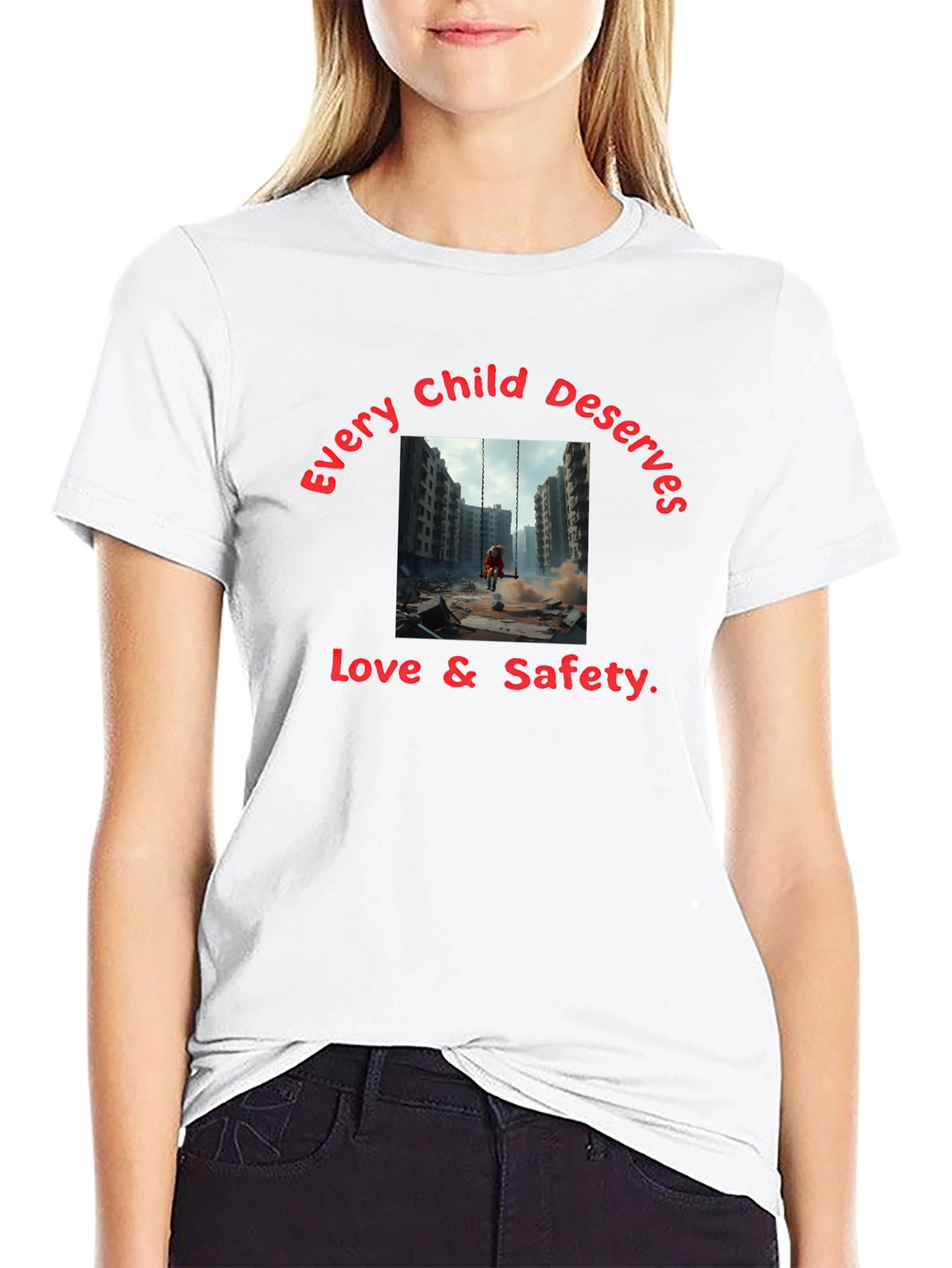 Every Child Deserves Love & Safety Black T-Shirt