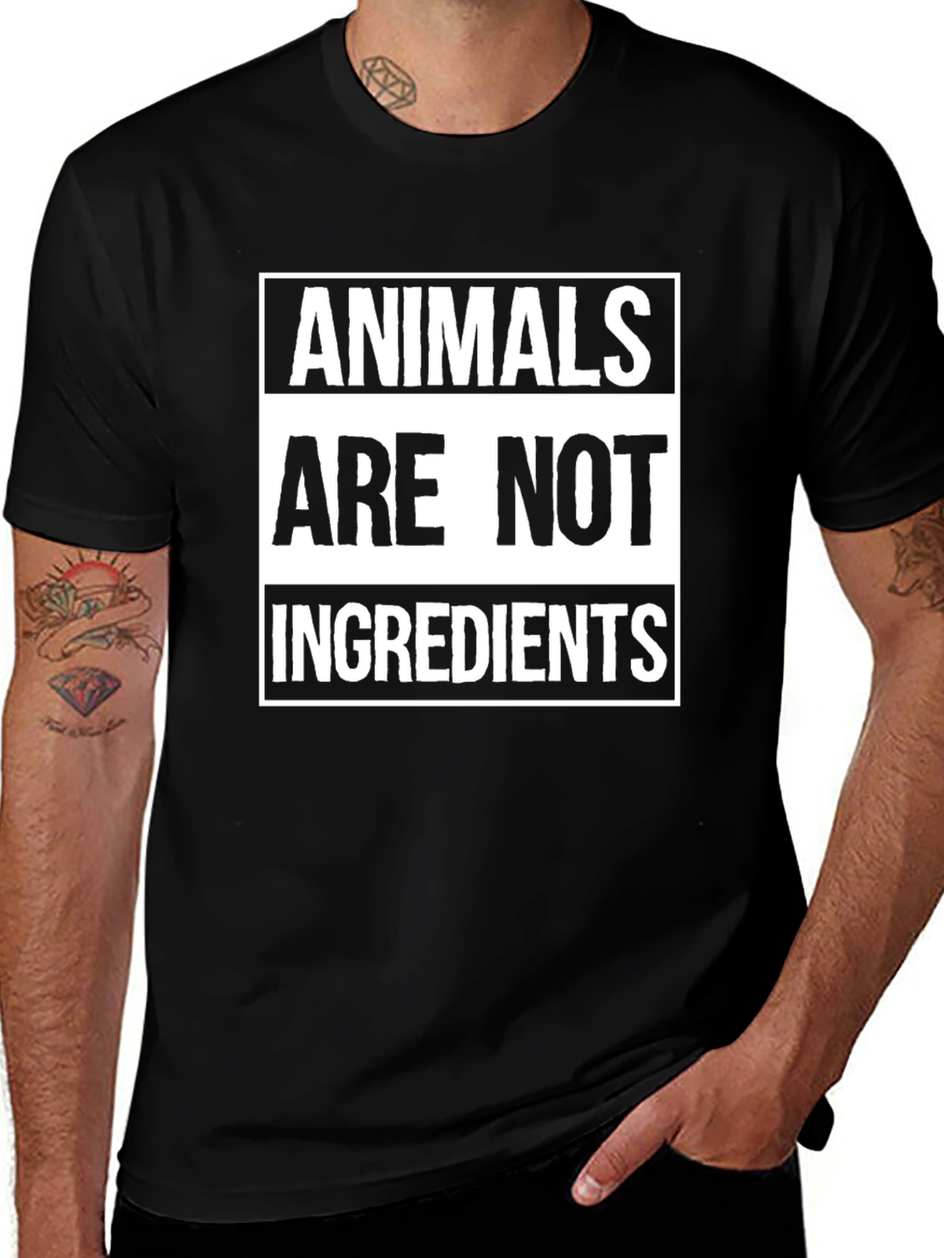 Animals Are Not Ingredients T-Shirt - Vegan Tee