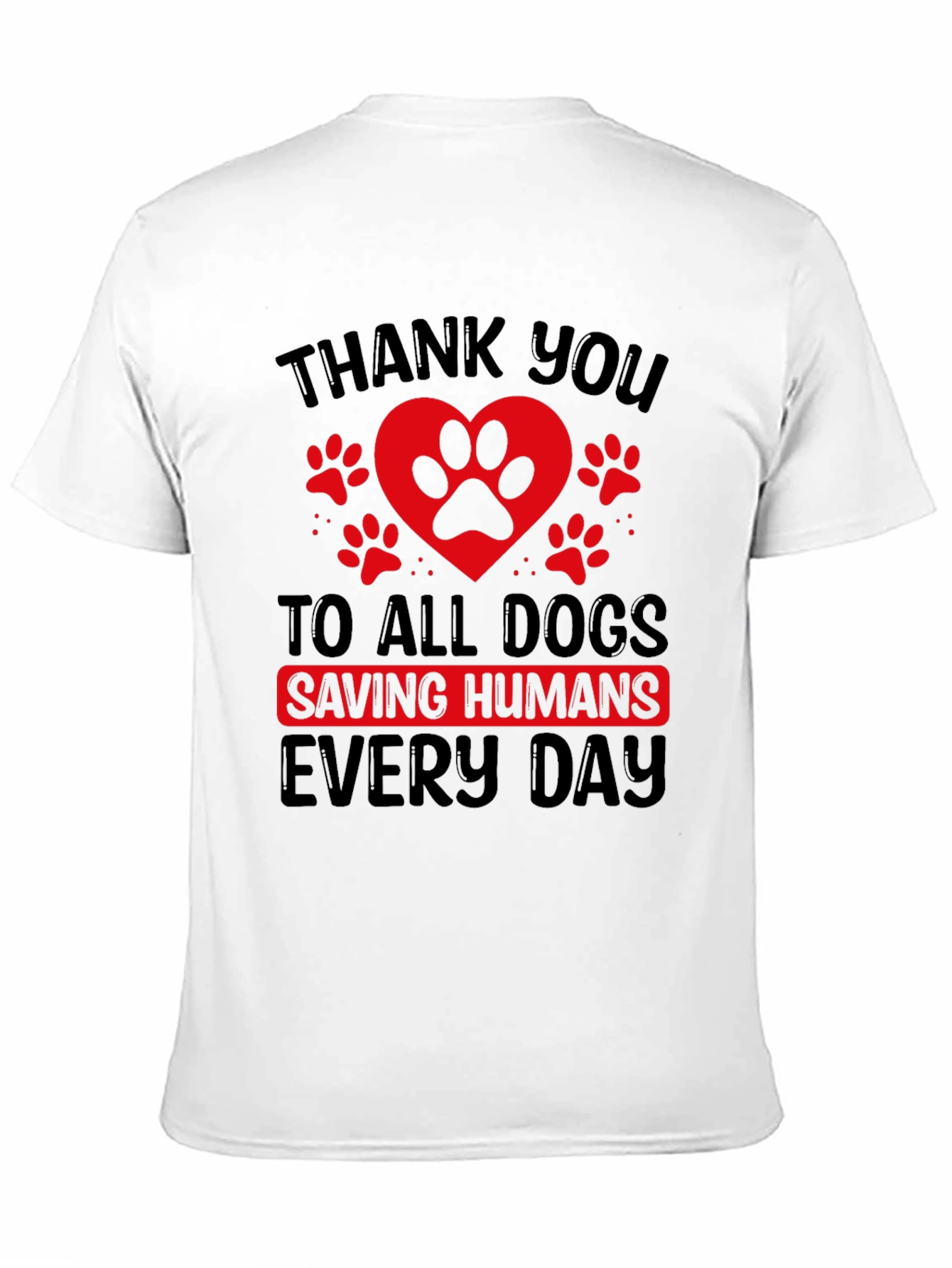 Thank You Dogs Black Tee