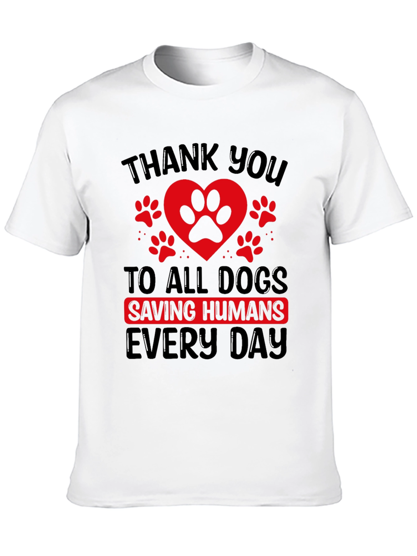 Thank You Dogs Black Tee