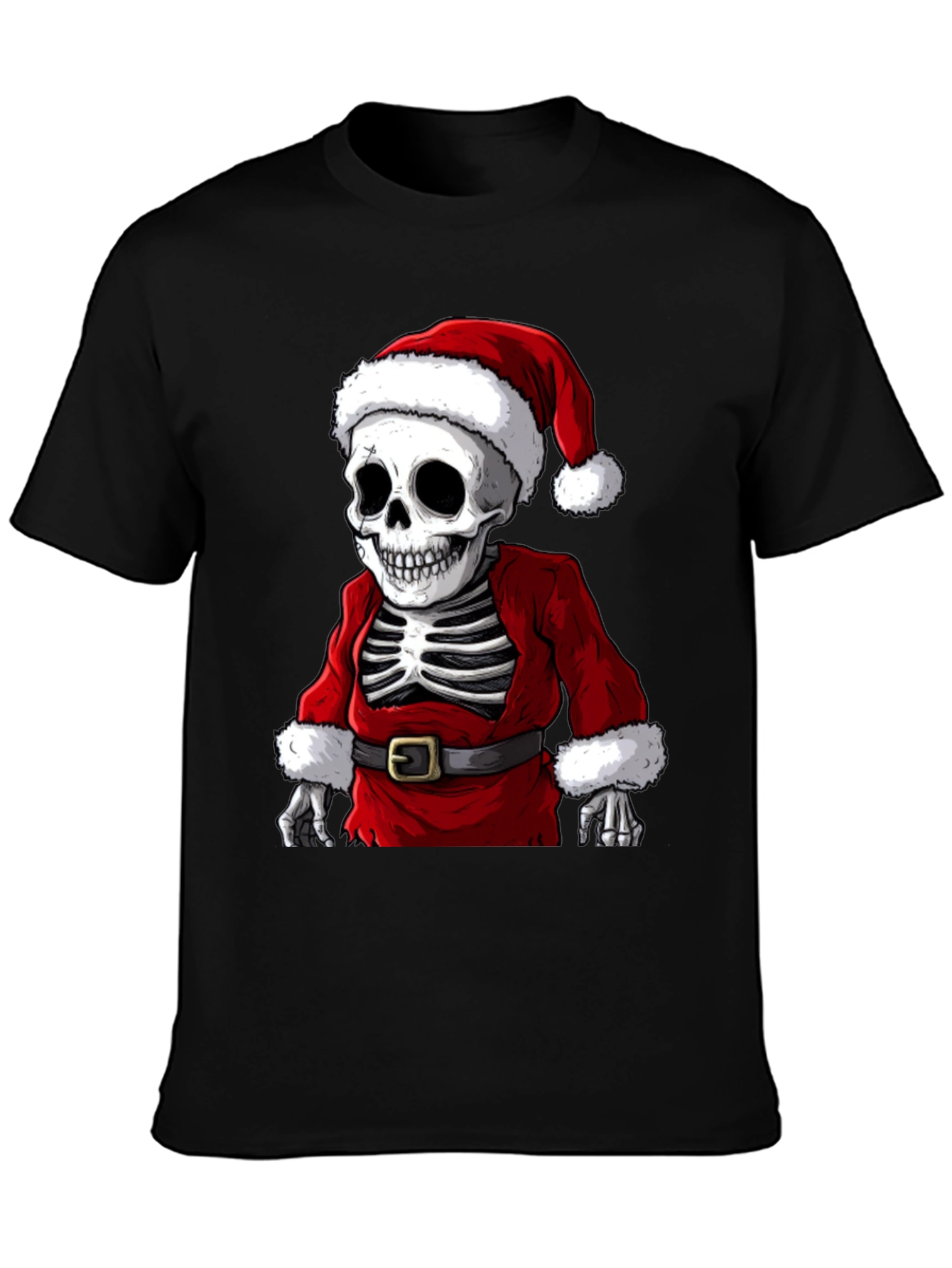Santa Skeleton T-Shirt - Holiday Humor