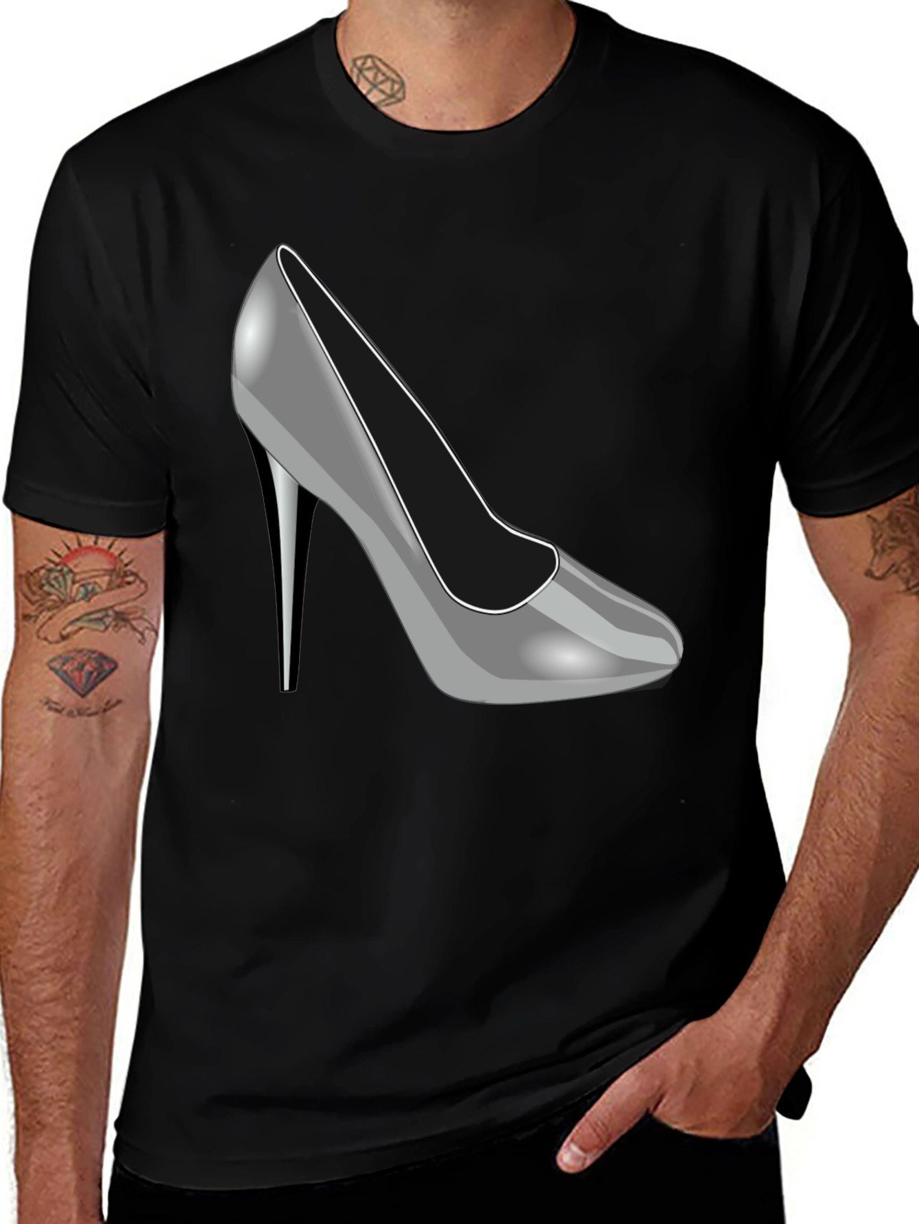 High Heel Graphic Tee - Stylish Womens Shoe T-Shirt