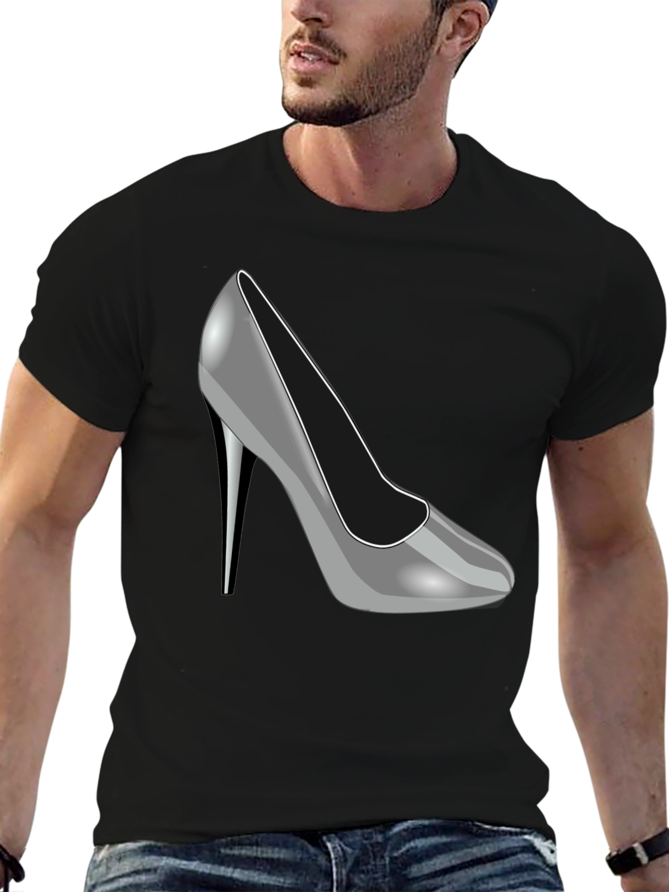 High Heel Graphic Tee - Stylish Womens Shoe T-Shirt