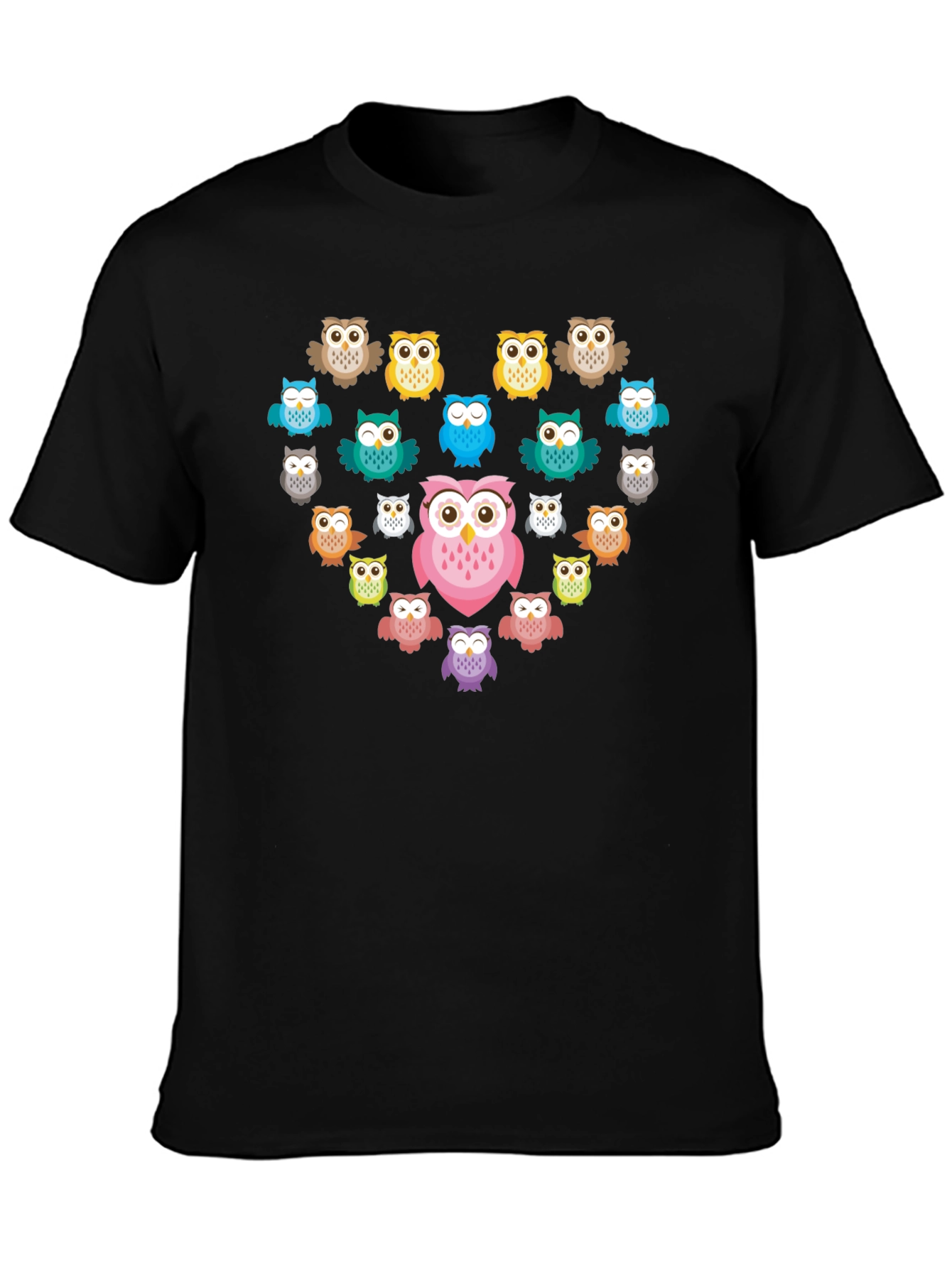 Owl Heart Graphic T-Shirt - Unique Design