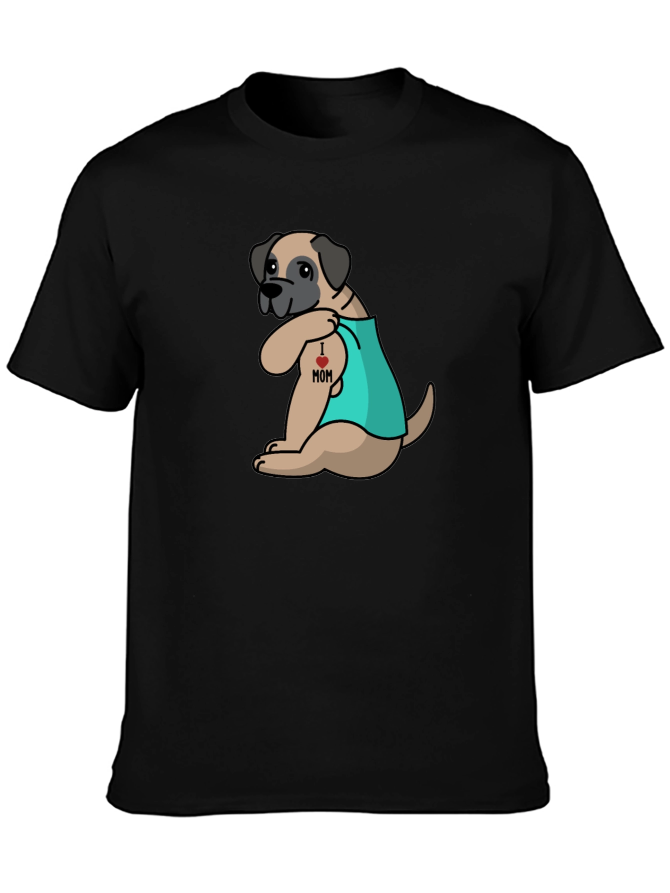 I Love Mom Dog Tattoo T-Shirt