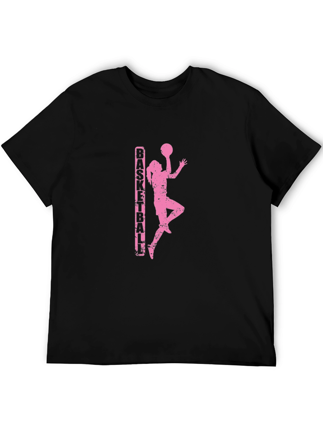 Basketball Girl Graphic Tee - Stylish Black T-Shirt