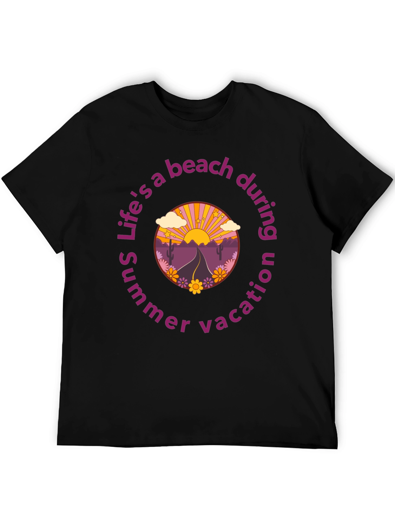 Retro Beach Vacation Graphic T-Shirt