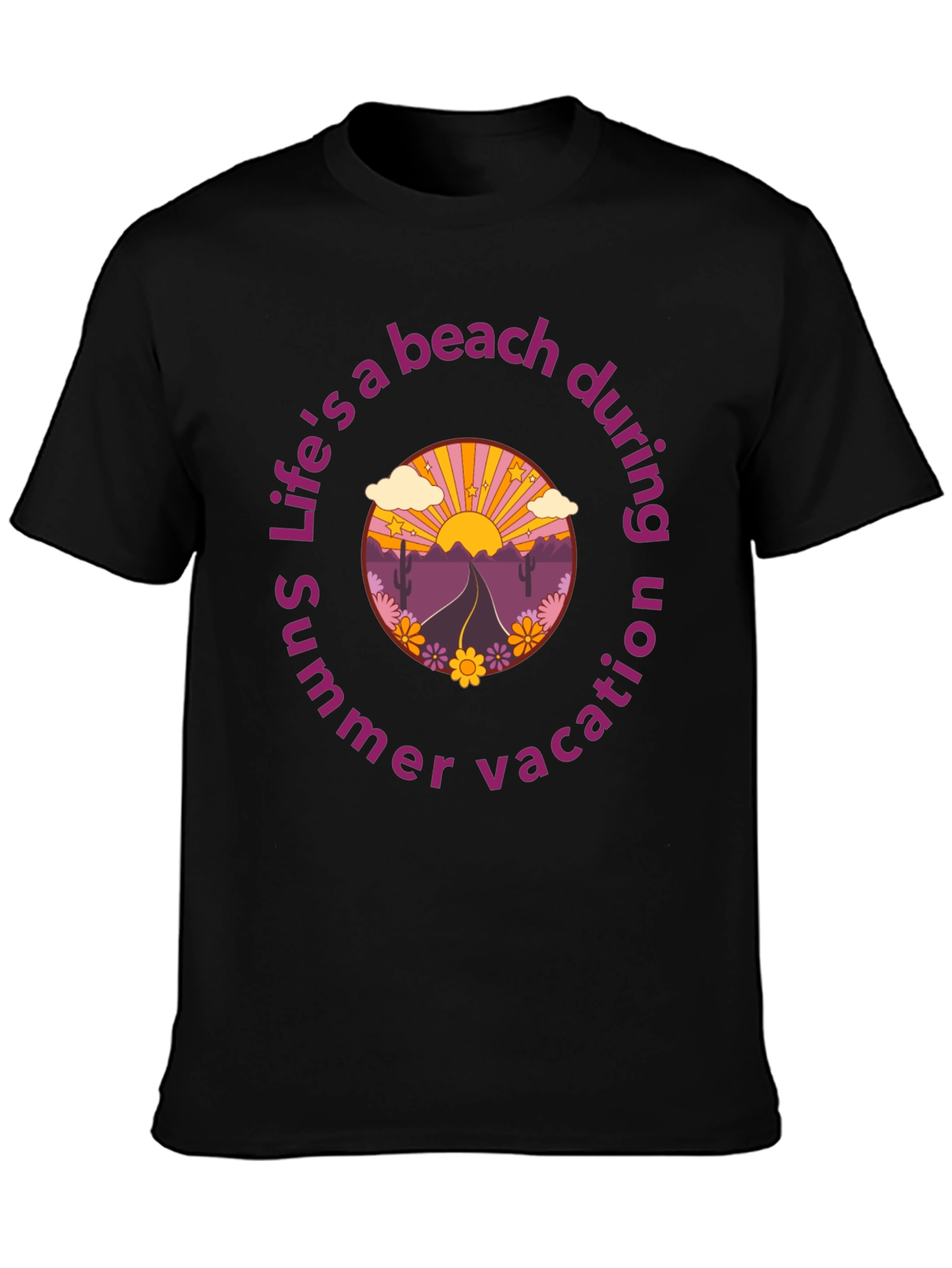 Retro Beach Vacation Graphic T-Shirt