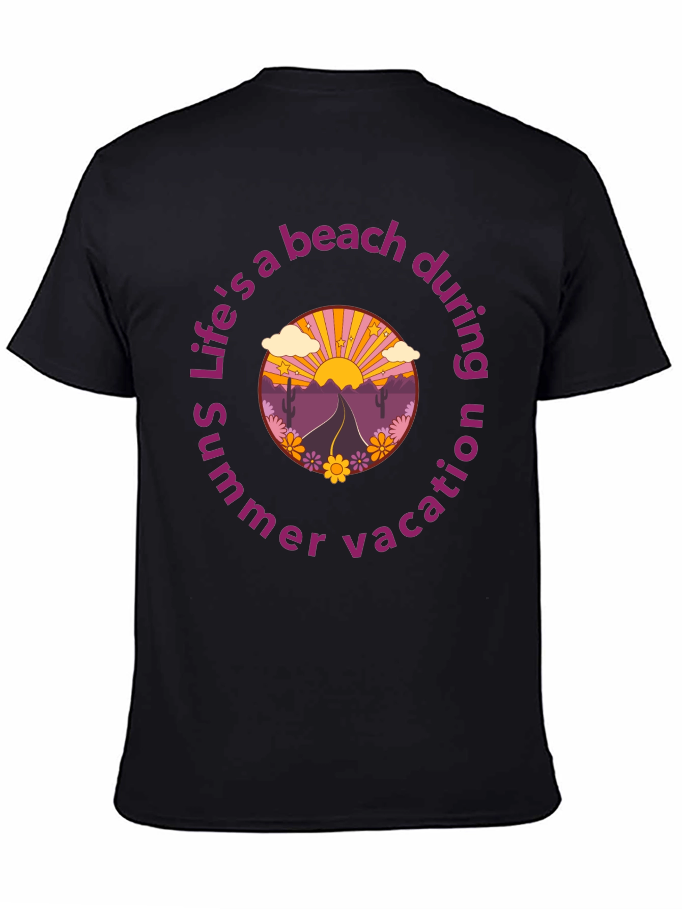 Retro Beach Vacation Graphic T-Shirt