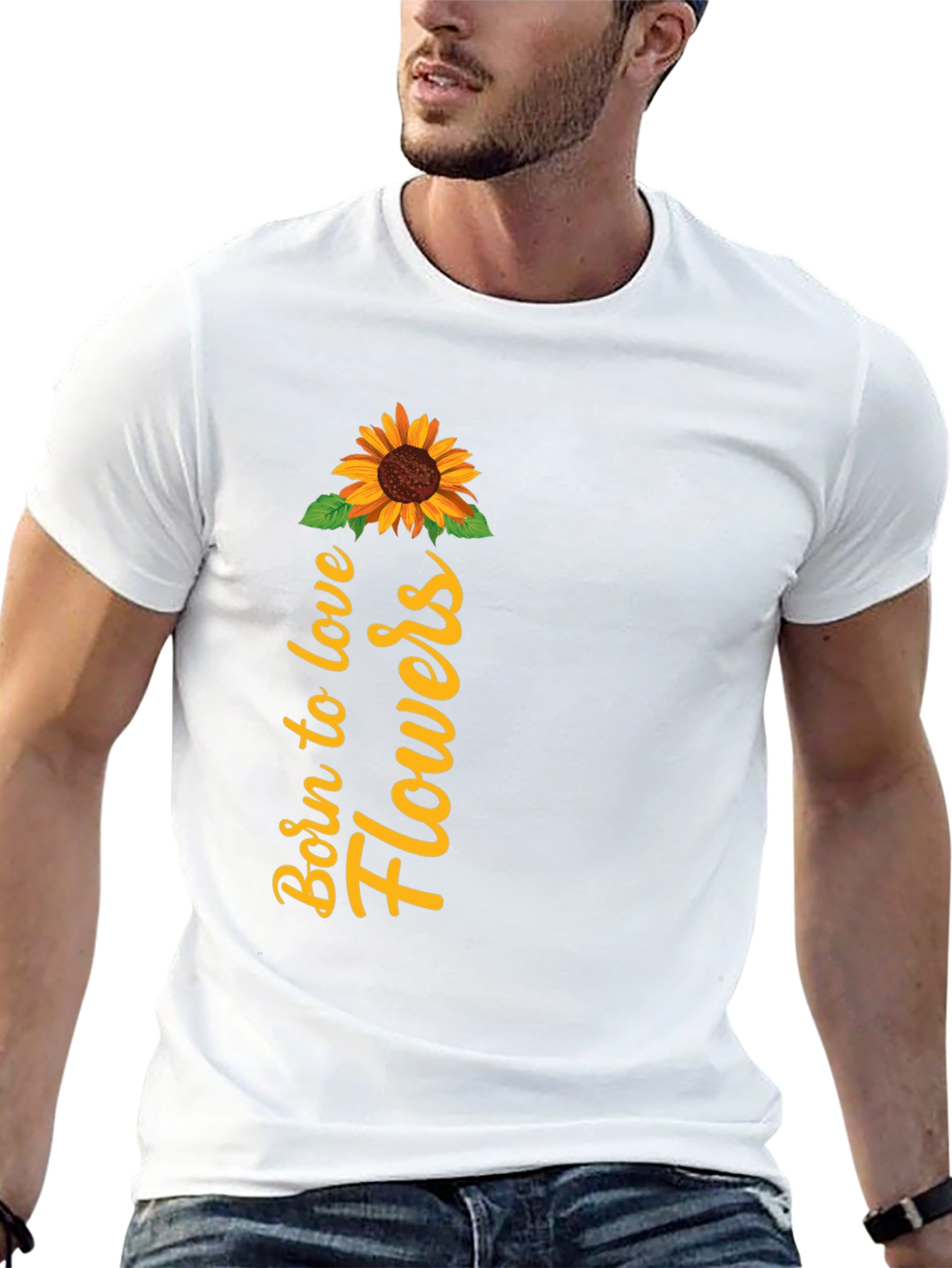Born to Love Flowers Graphic Tee
