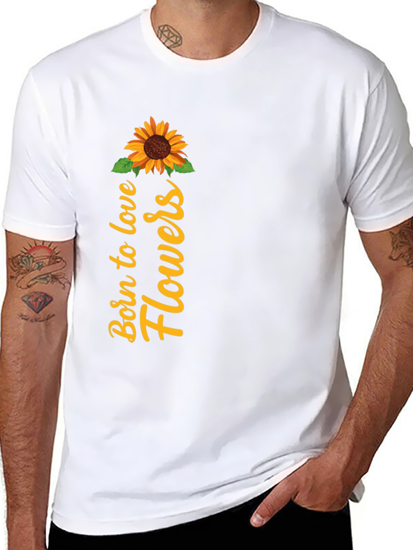 Born to Love Flowers Graphic Tee