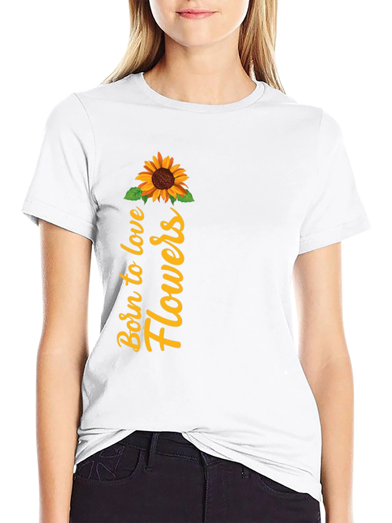 Born to Love Flowers Graphic Tee