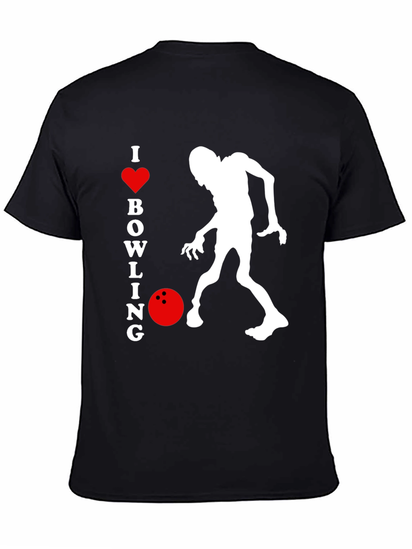 I Love Bowling Zombie T-Shirt