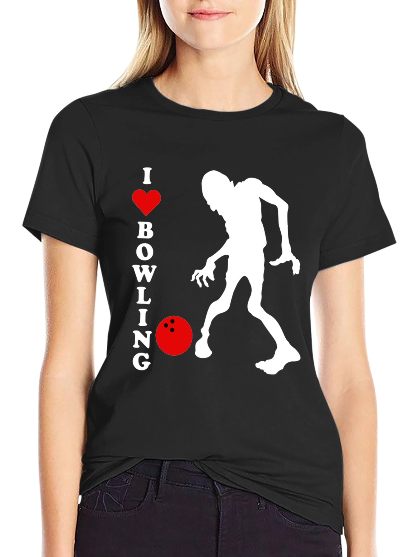 I Love Bowling Zombie T-Shirt