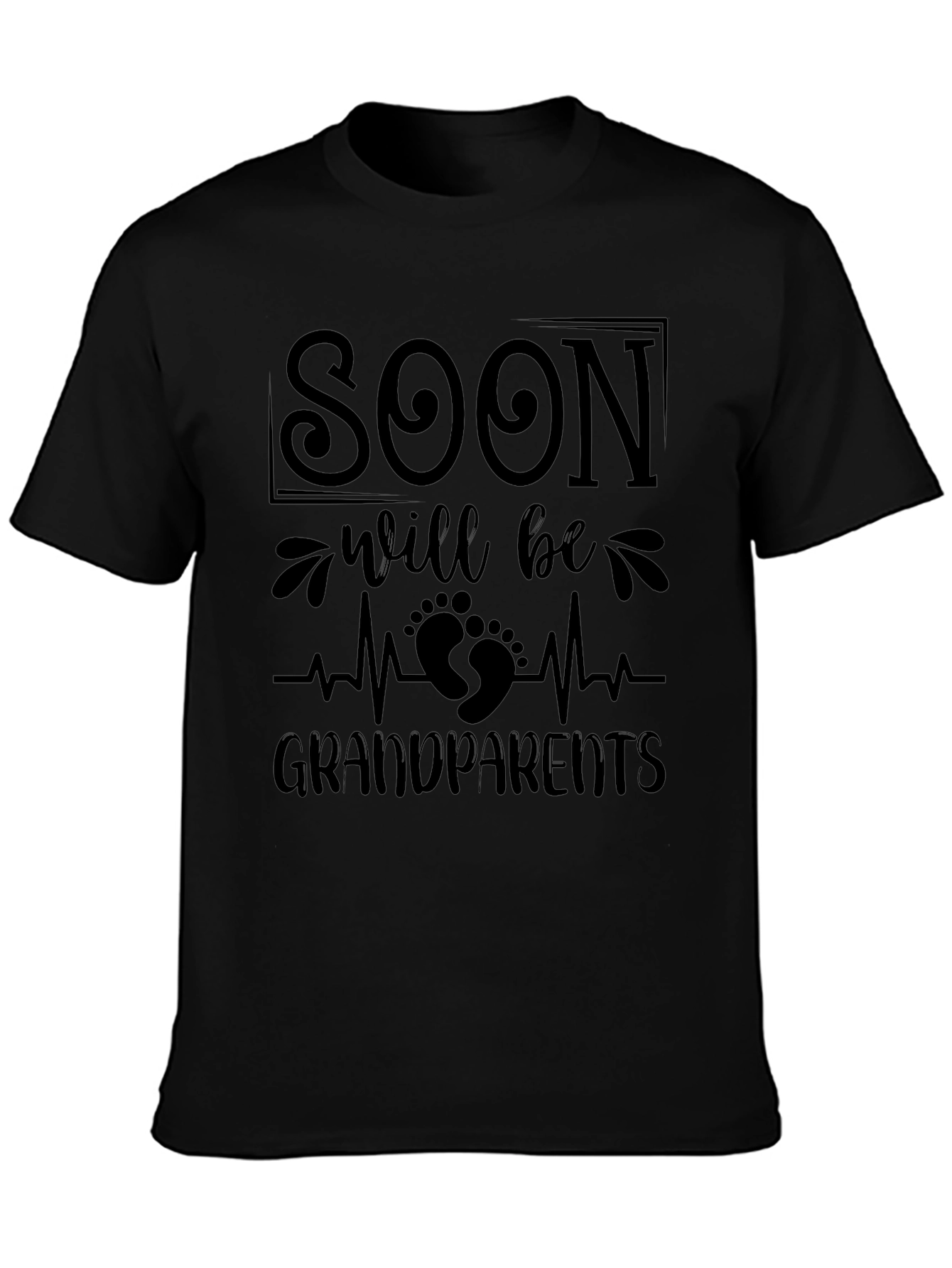 Soon To Be Grandparents Black T-Shirt