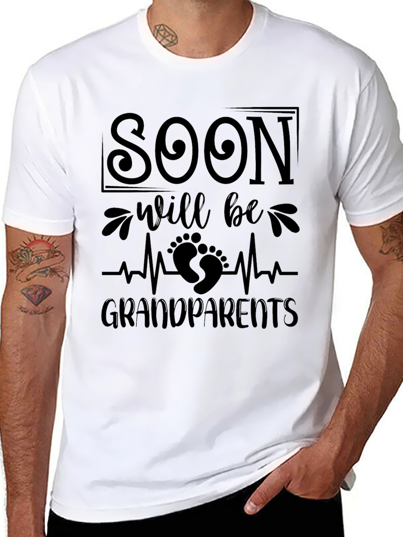 Soon To Be Grandparents Black T-Shirt