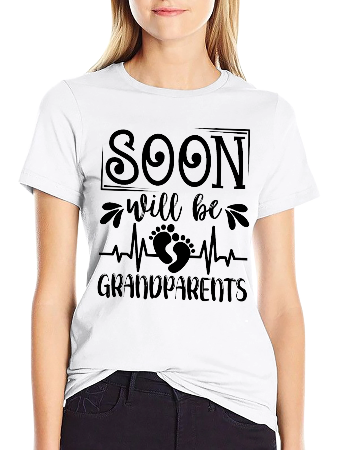 Soon To Be Grandparents Black T-Shirt