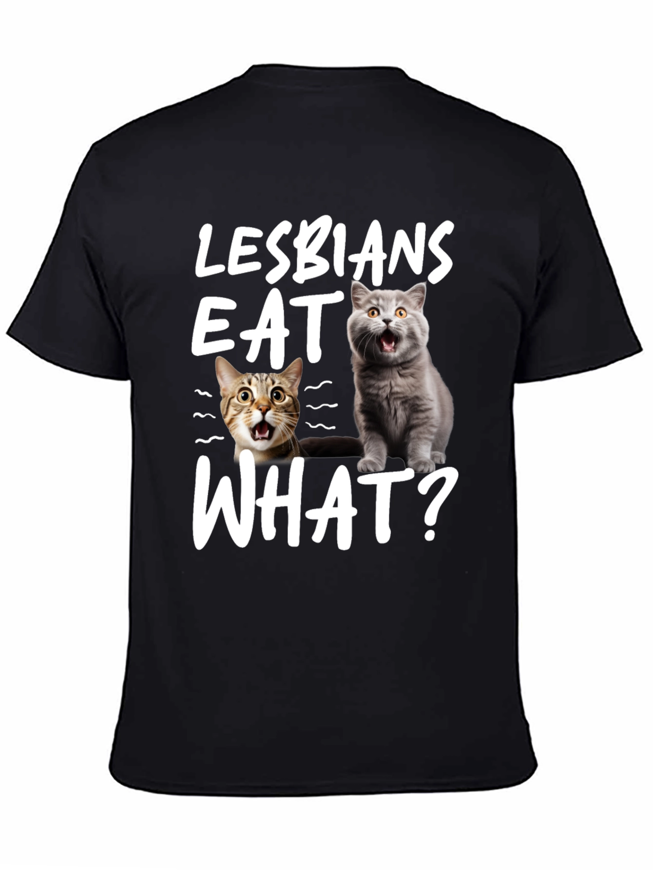 Lesbians Eat What? Cat Graphic Novelty T-Shirt