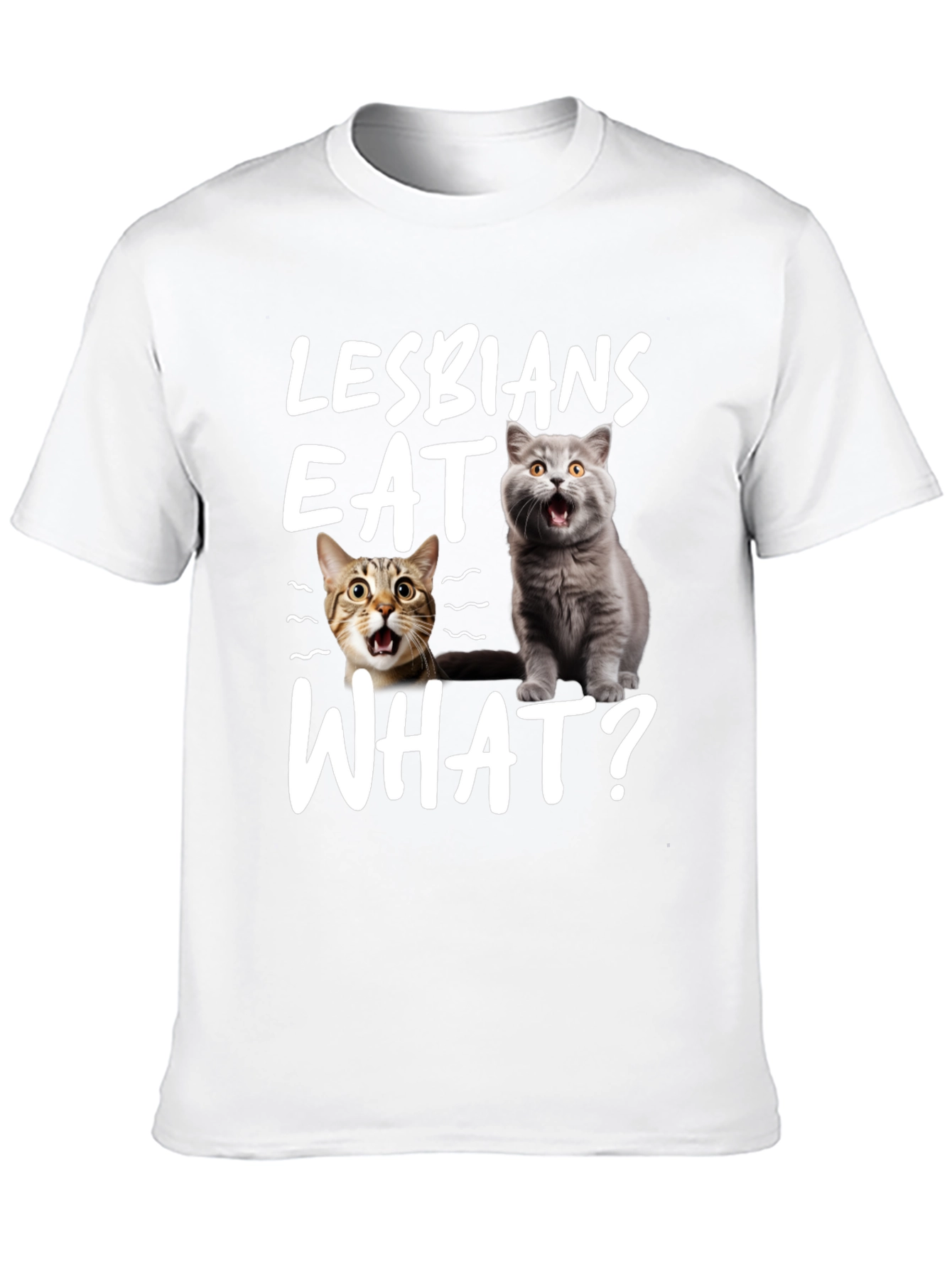 Lesbians Eat What? Cat Graphic Novelty T-Shirt