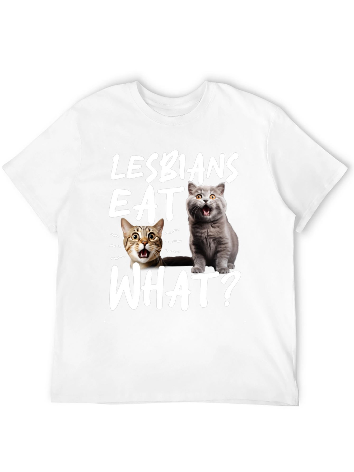 Lesbians Eat What? Cat Graphic Novelty T-Shirt