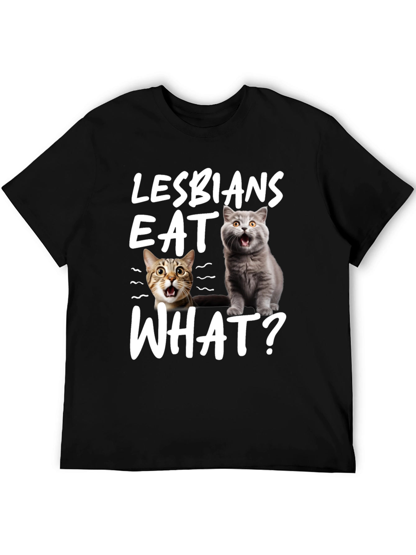 Lesbians Eat What? Cat Graphic Novelty T-Shirt