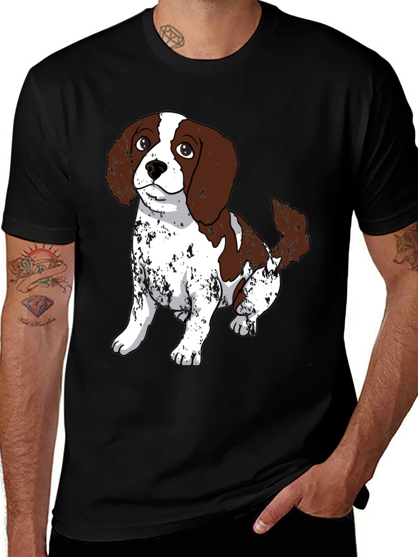 Dog Lovers Graphic Tee - Cute Puppy Design