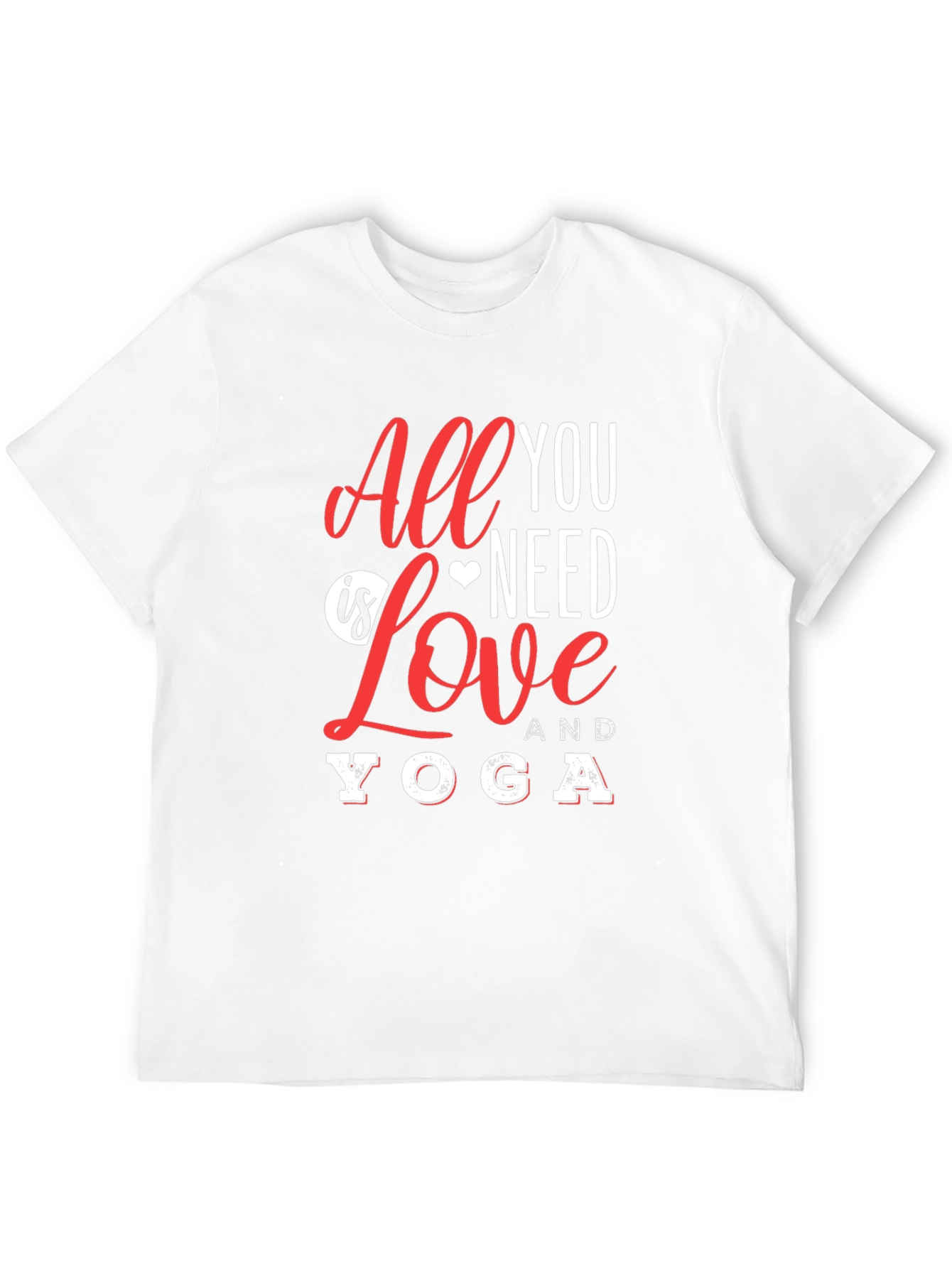 All You Need Is Love and Yoga Graphic T-Shirt