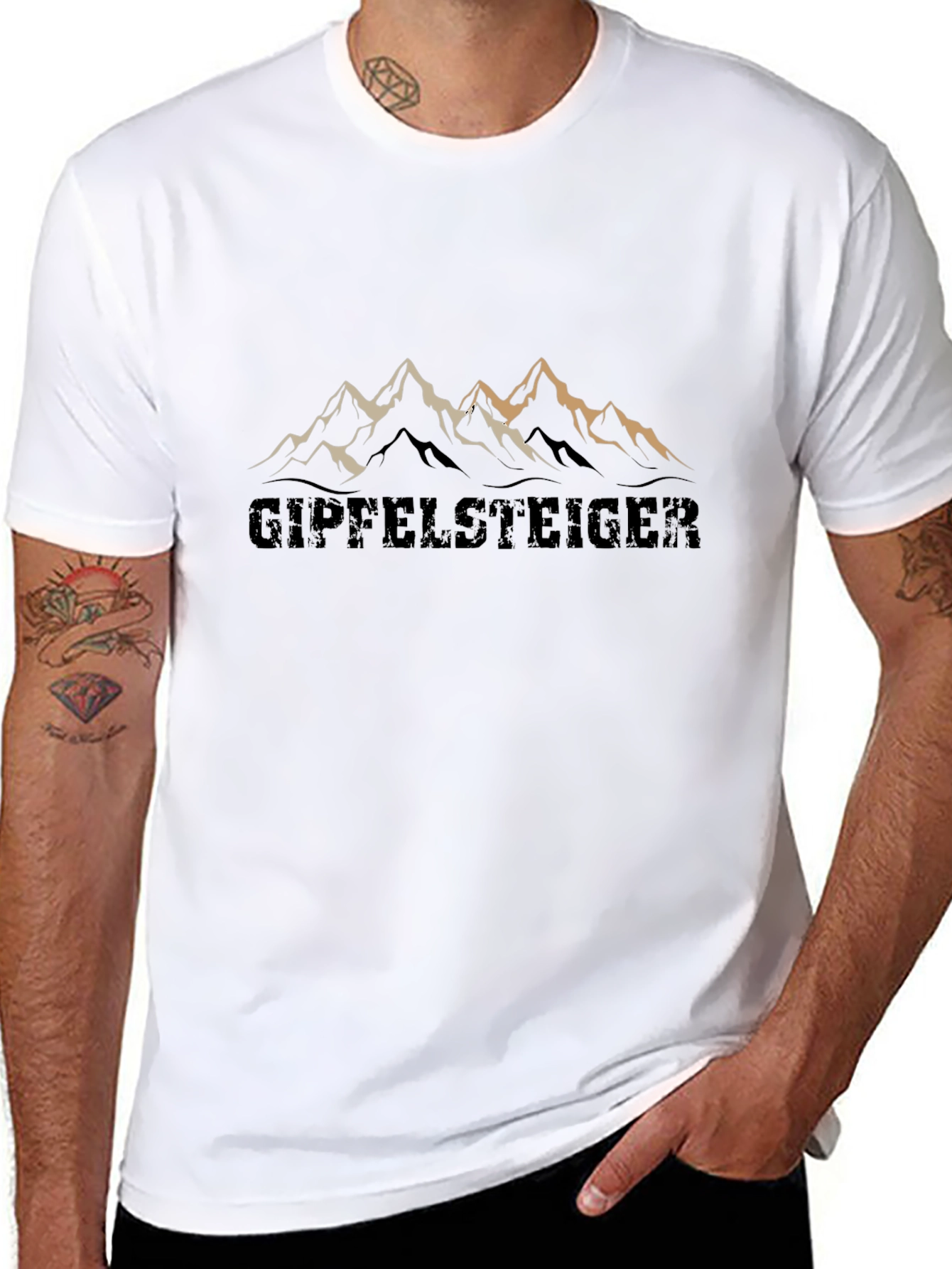 Gipfelsteiger Mountain Graphic Tee - Black