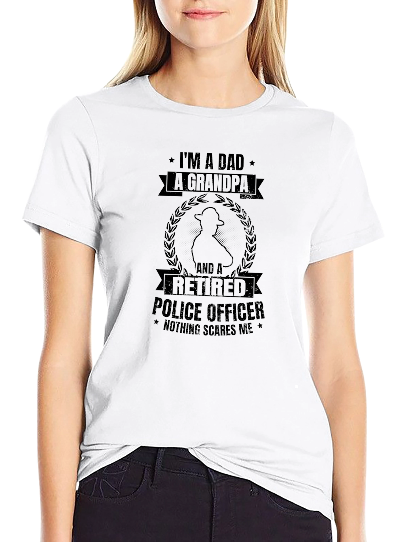 Dad Grandpa Retired Police Officer T-Shirt