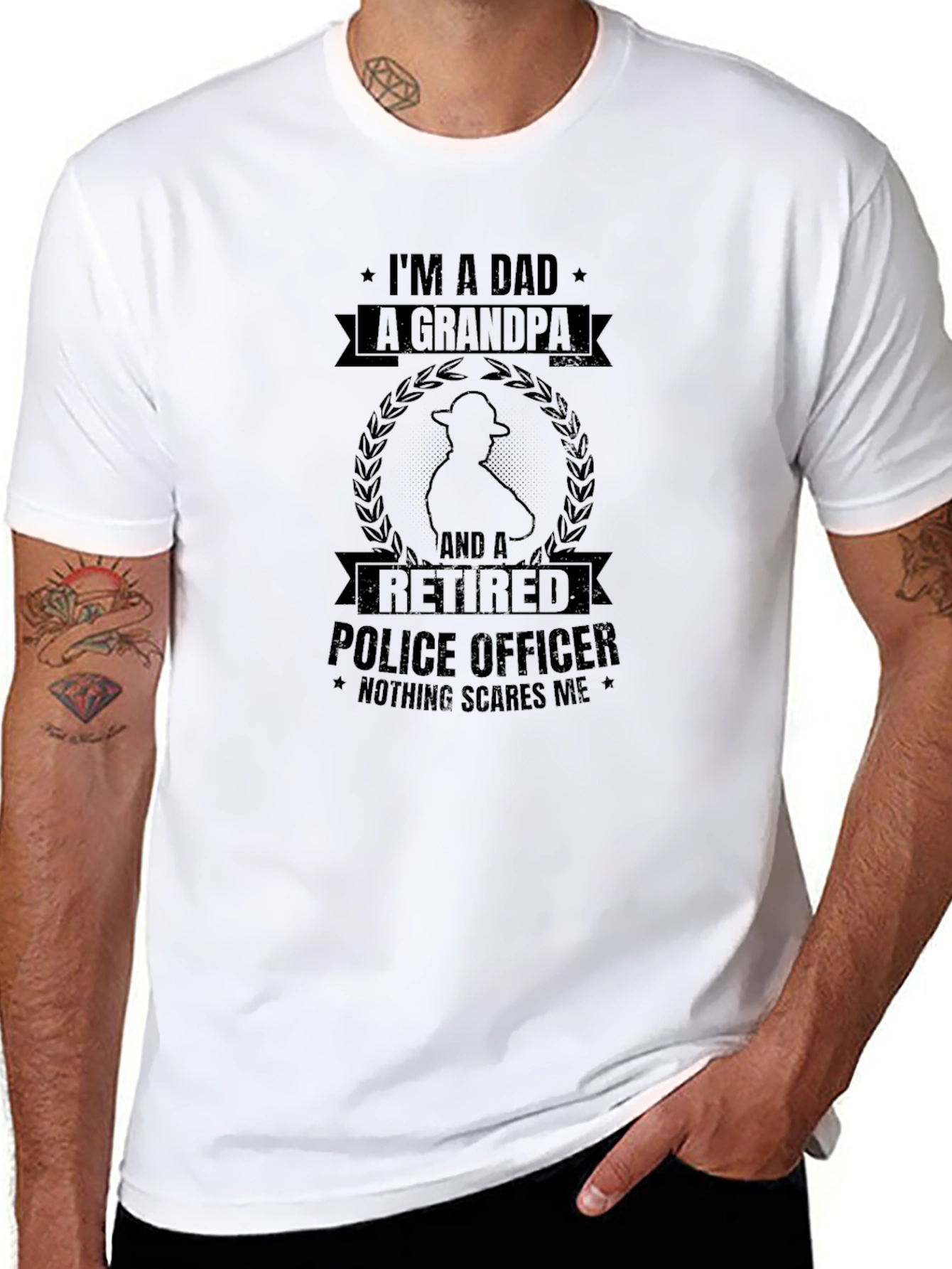 Dad Grandpa Retired Police Officer T-Shirt