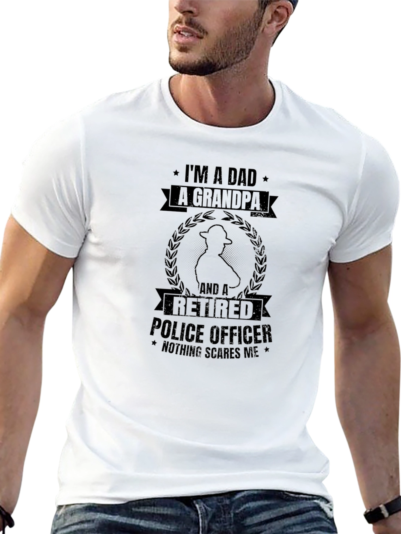 Dad Grandpa Retired Police Officer T-Shirt