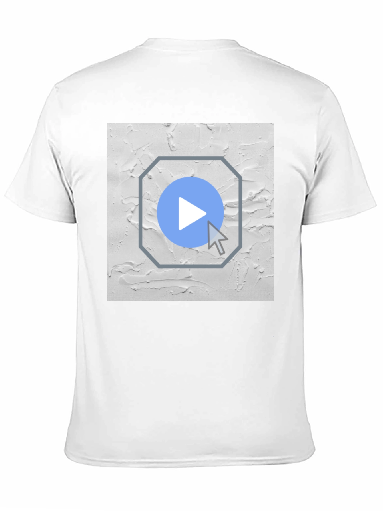 Abstract Play Button Graphic T-Shirt