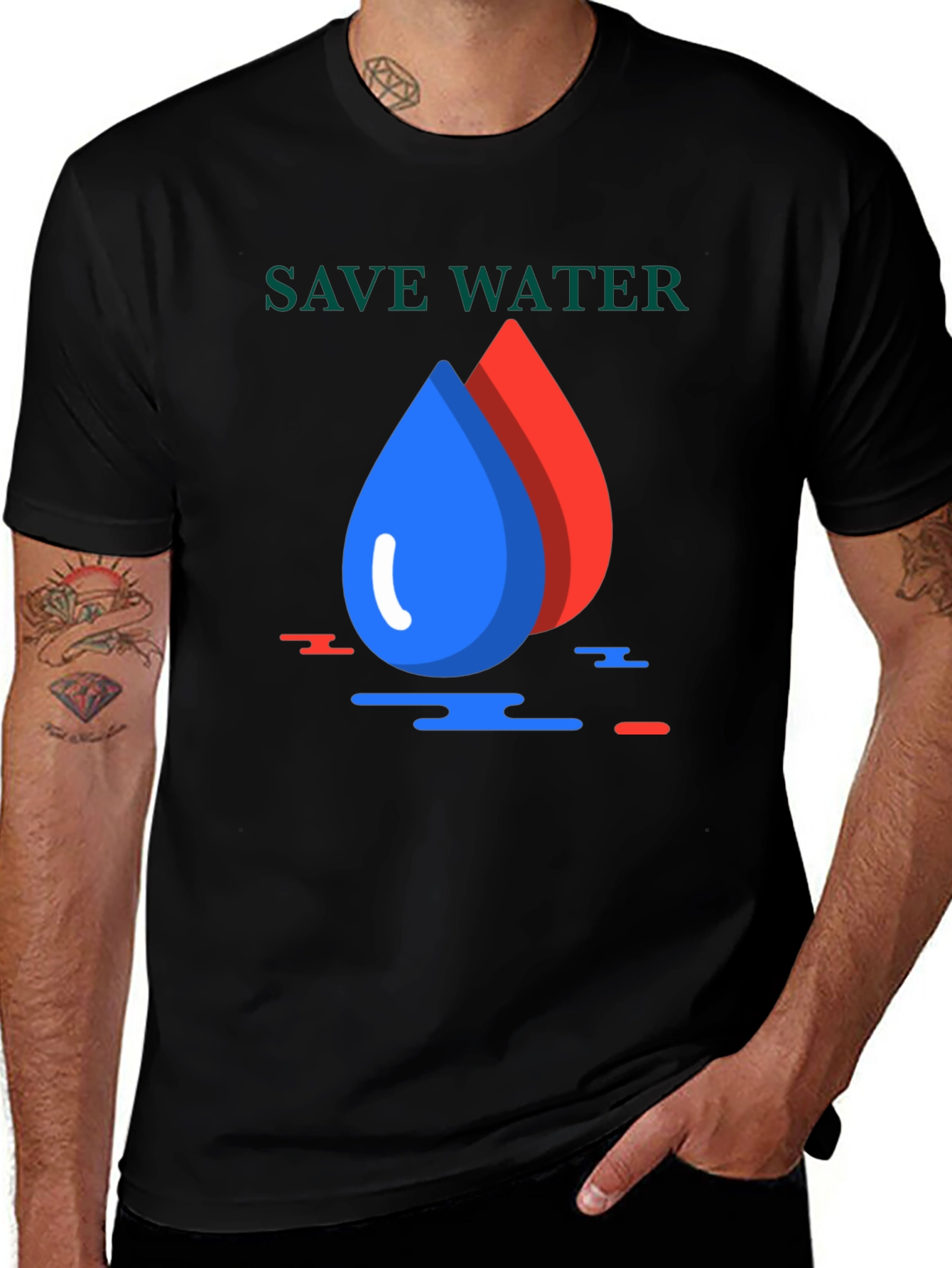 Save Water Graphic Tee - Eco-Friendly Statement Shirt