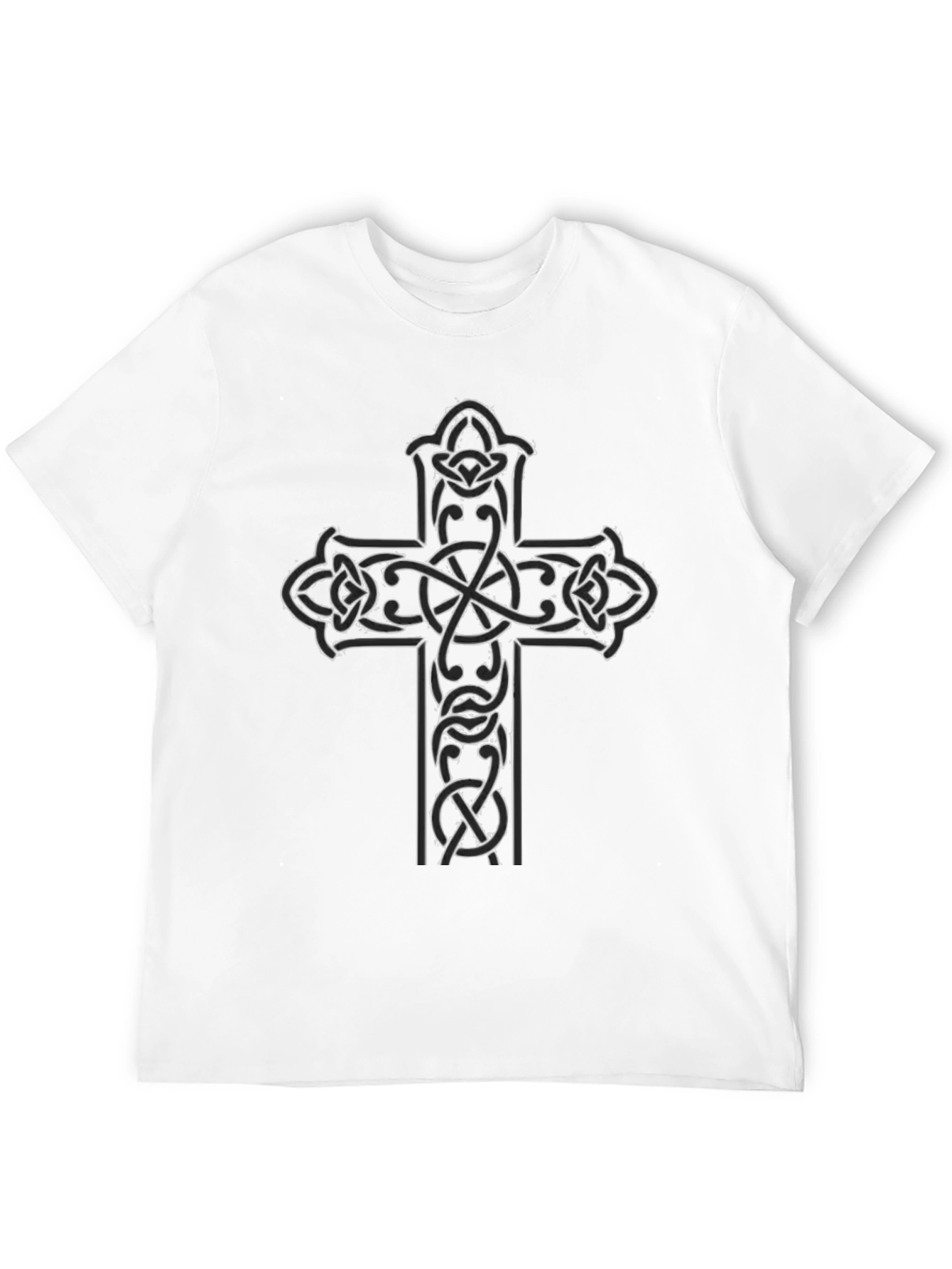 Celtic Cross Graphic Tee - Black