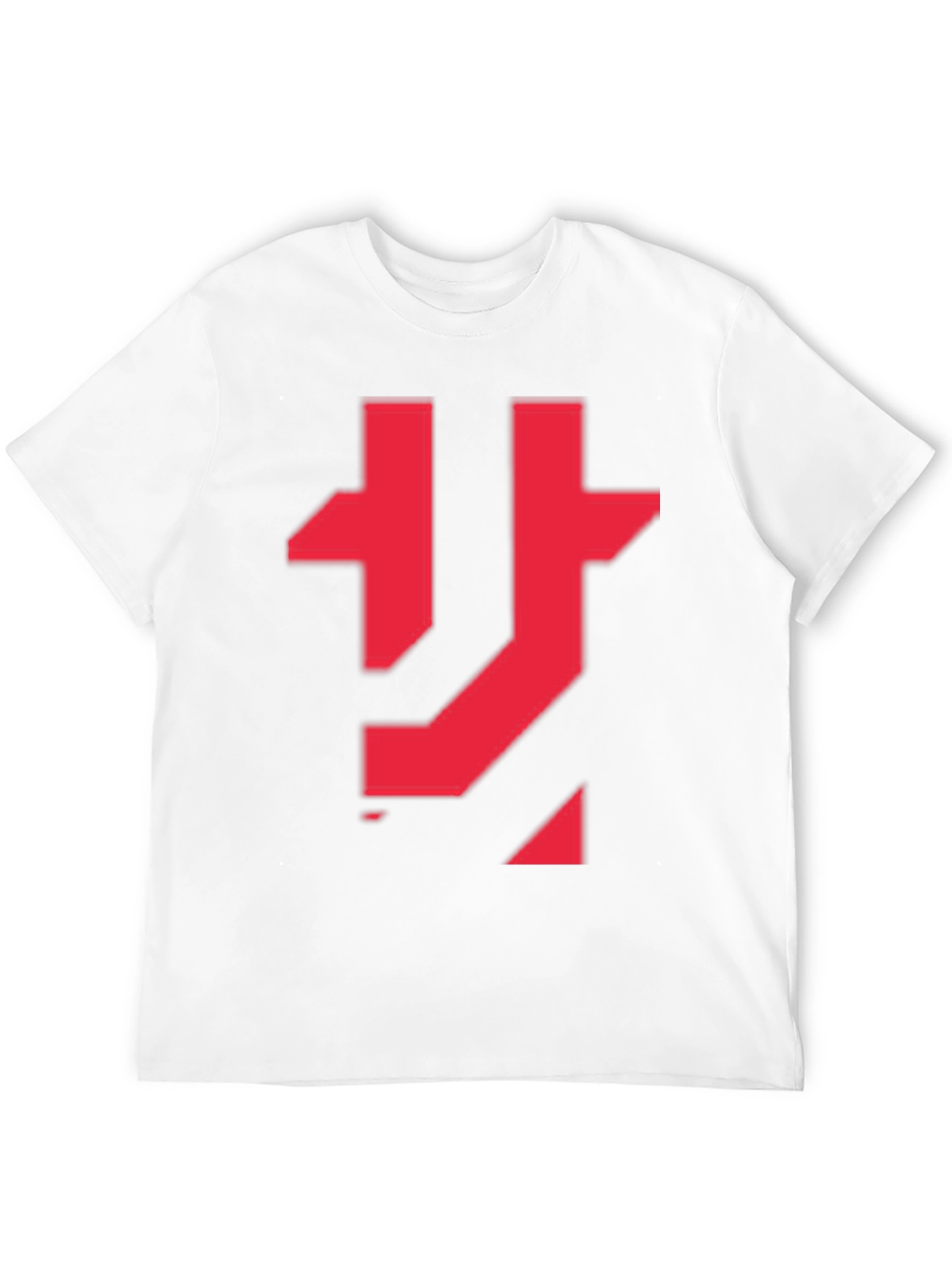 Abstract Red Graphic Print Black T-Shirt