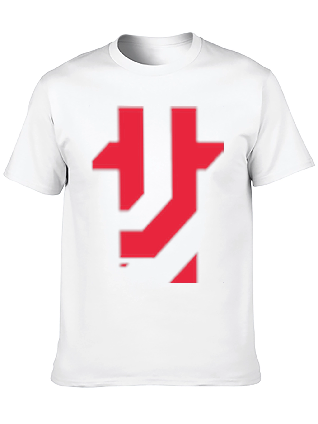 Abstract Red Graphic Print Black T-Shirt