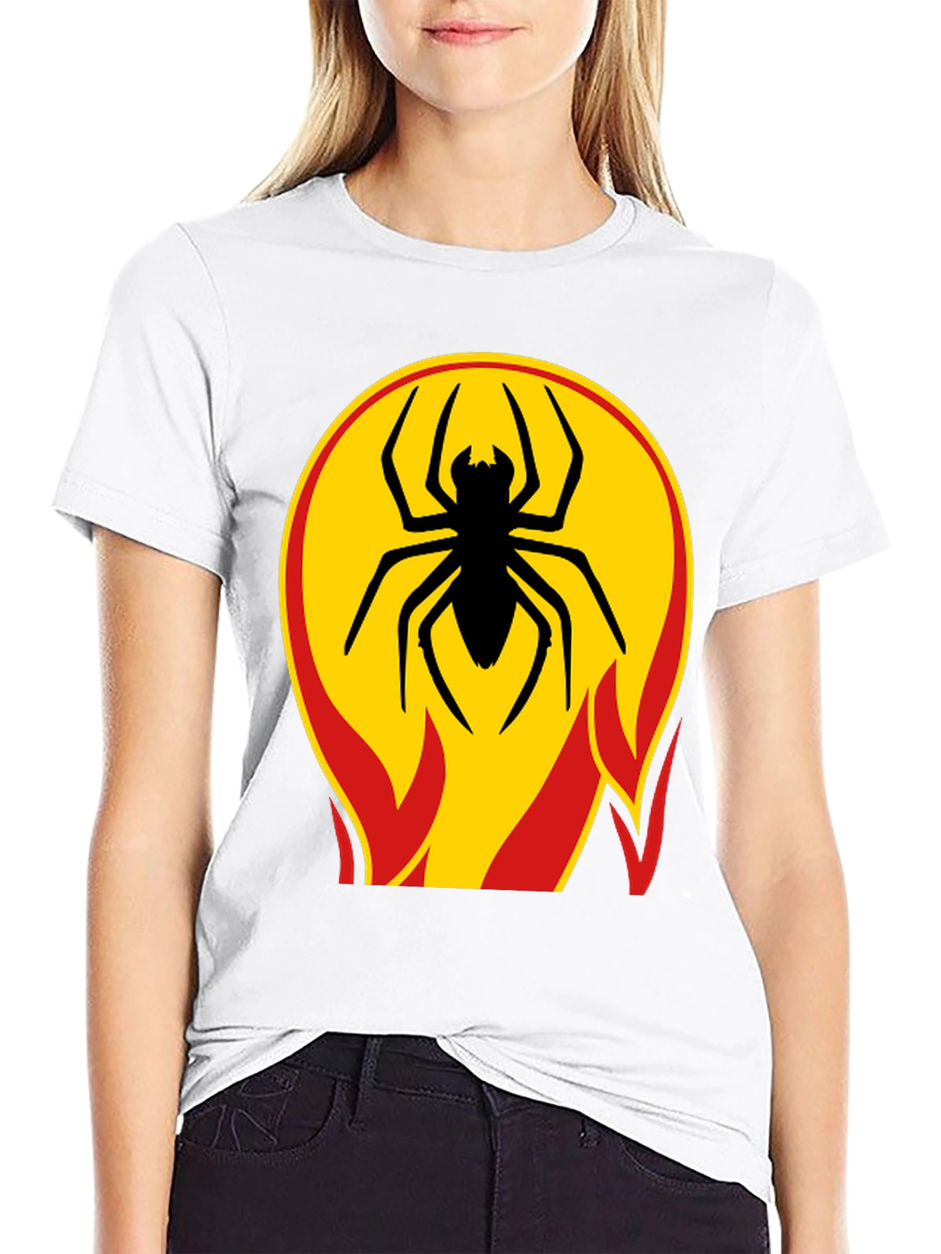 Spider on Fire T-Shirt - Bold Graphic Tee