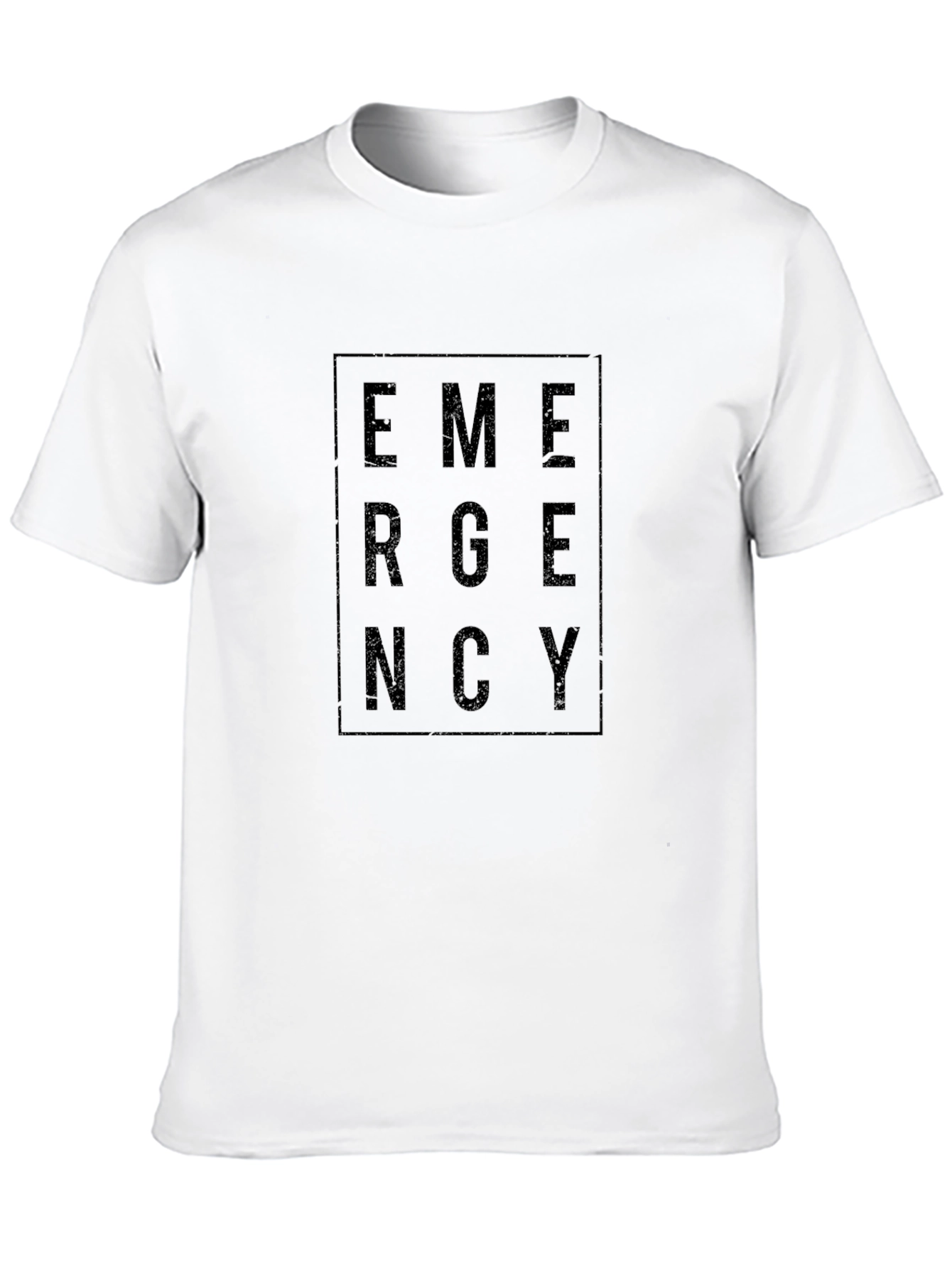 Emergency Print Black T-Shirt | Unisex