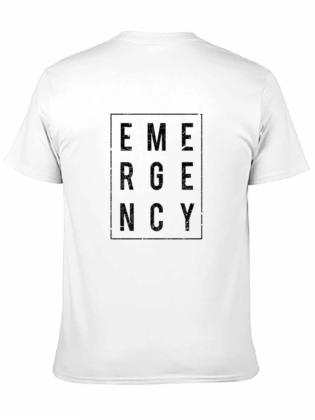 Emergency Print Black T-Shirt | Unisex
