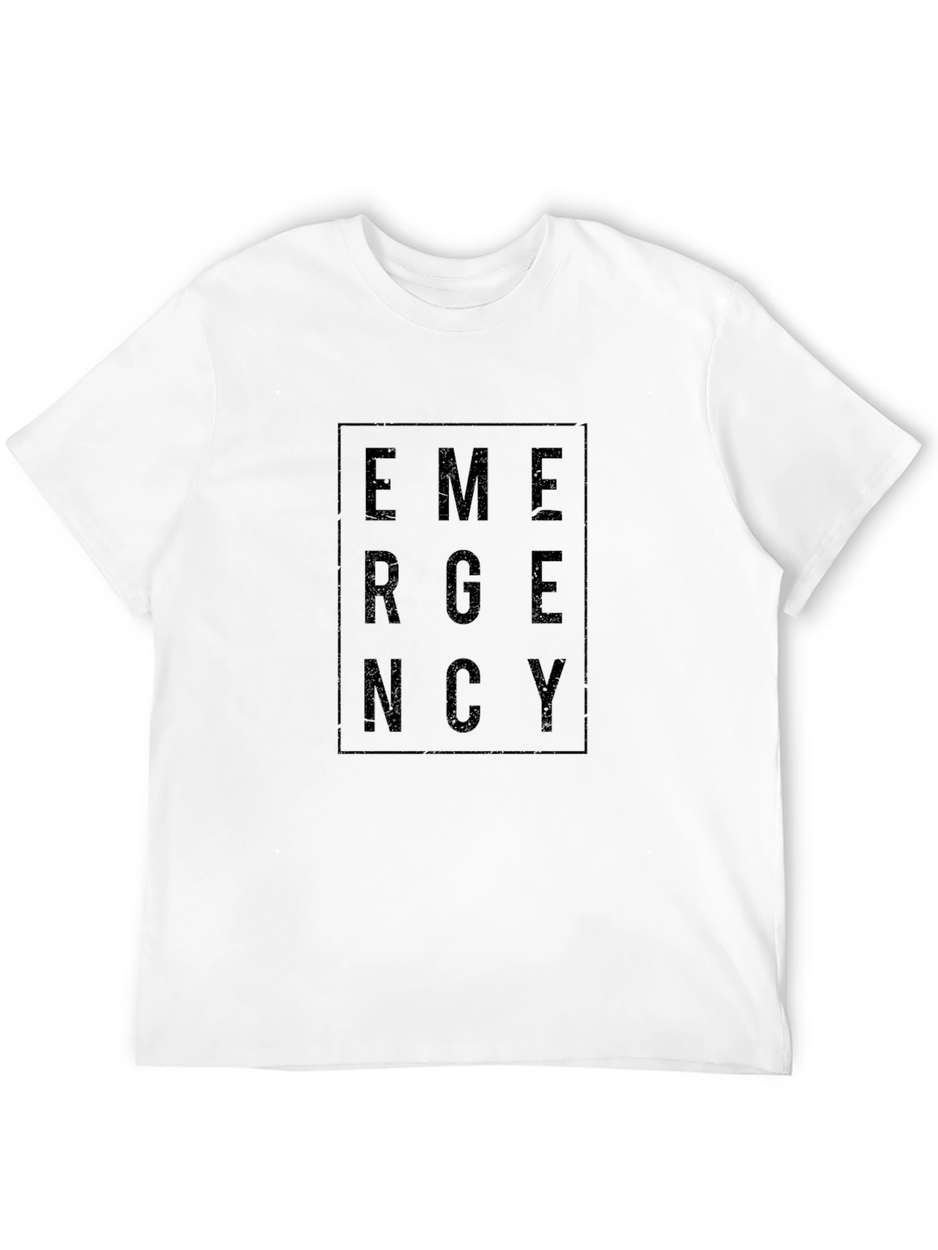 Emergency Print Black T-Shirt | Unisex