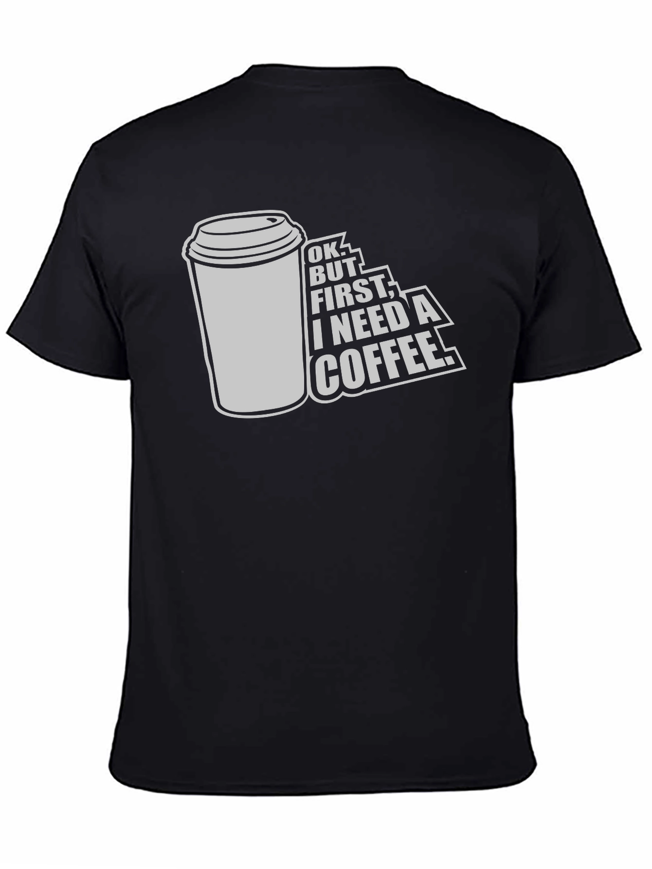 Coffee First Graphic Tee - Unisex Black T-Shirt