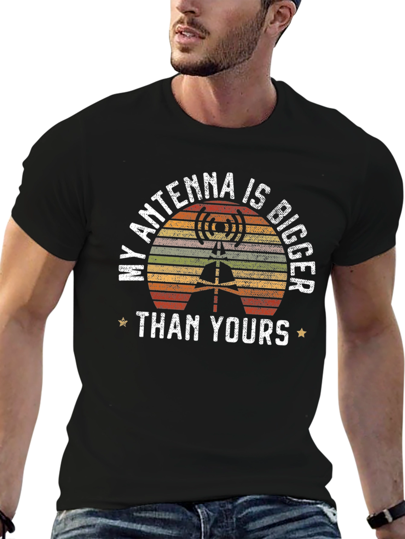 My Antenna Is Bigger T-Shirt - Black