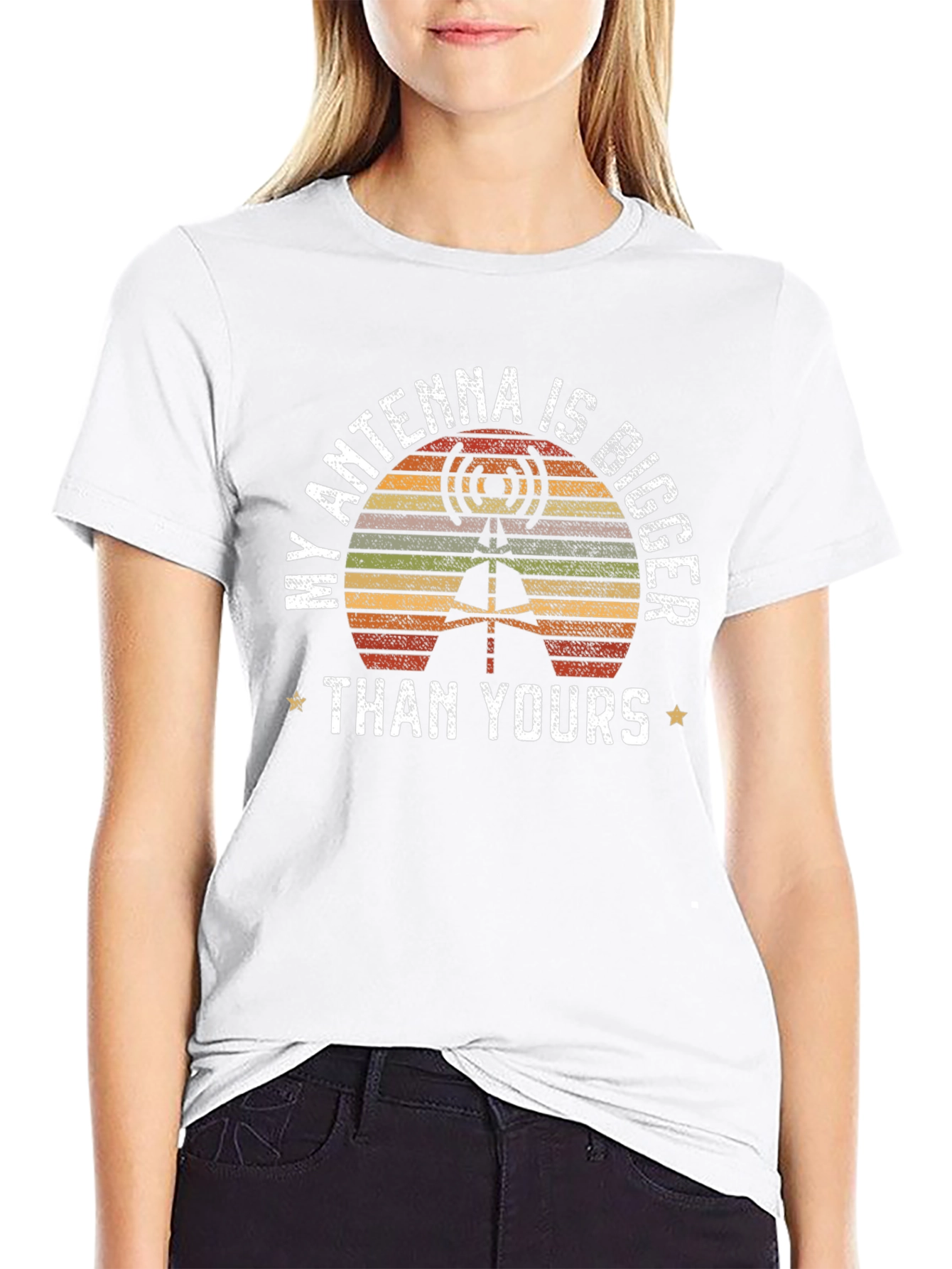 My Antenna Is Bigger T-Shirt - Black