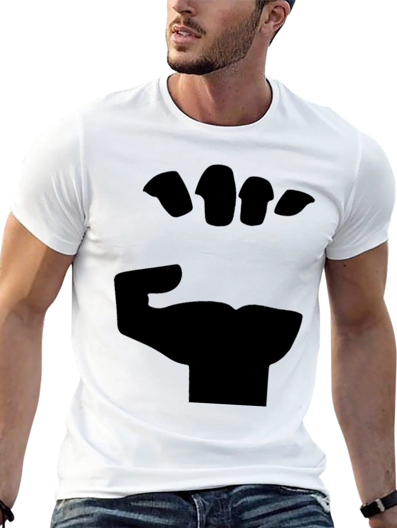 Black Fist Graphic Tee - Bold Statement Shirt