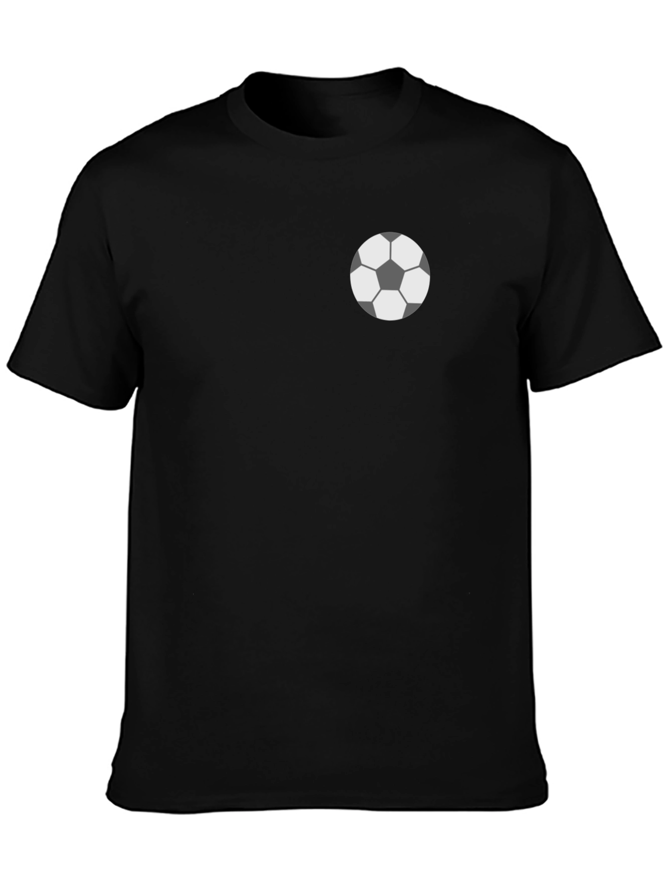 Black Soccer Ball Graphic Tee - Casual Style