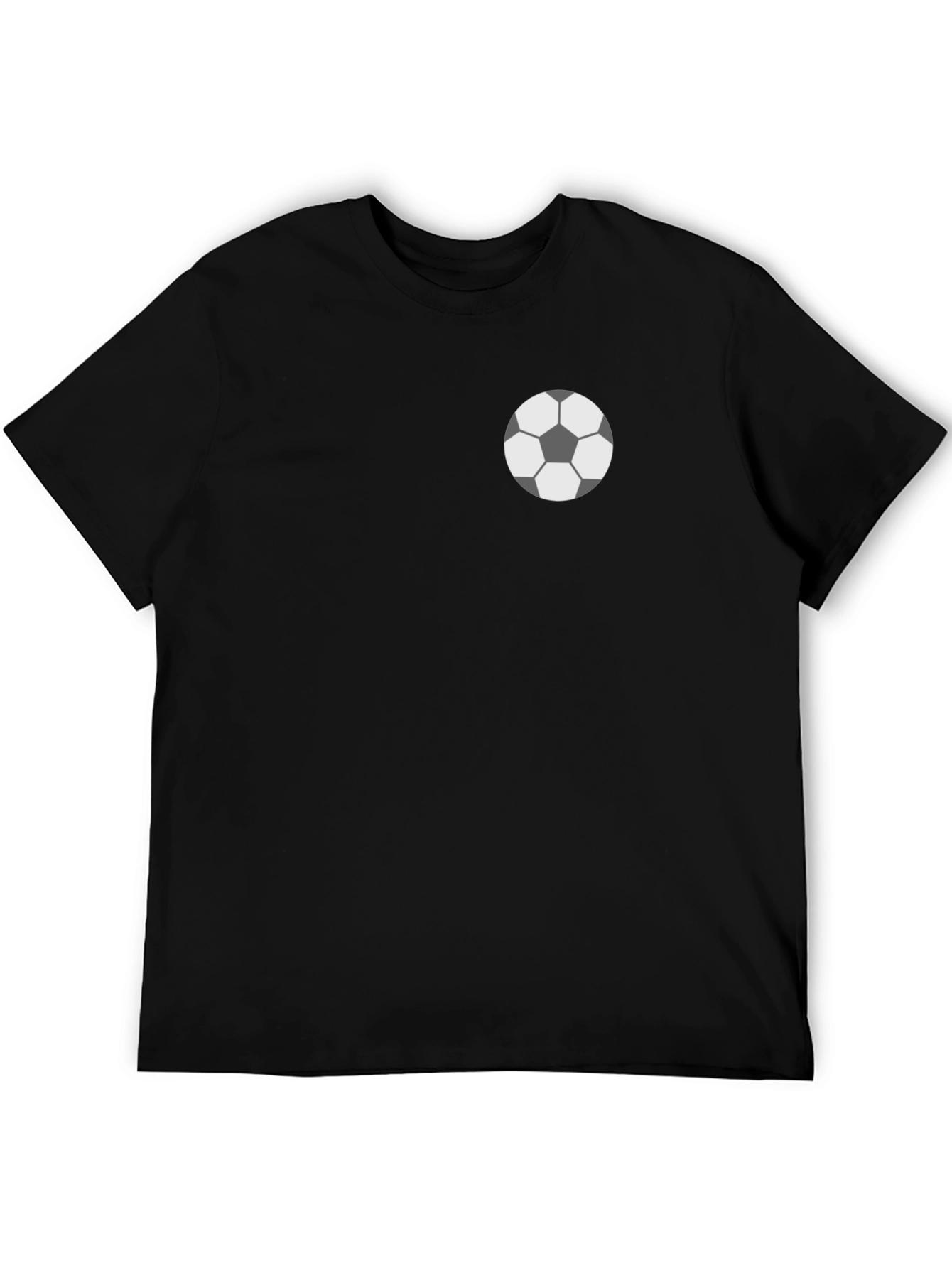 Black Soccer Ball Graphic Tee - Casual Style